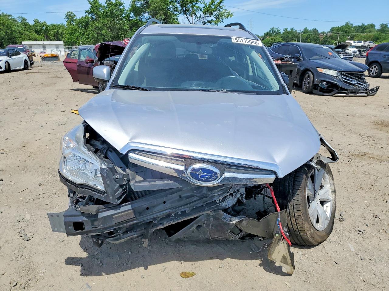 2015 Subaru Forester 2.5i Premium Silver vin: JF2SJADC6FH802337