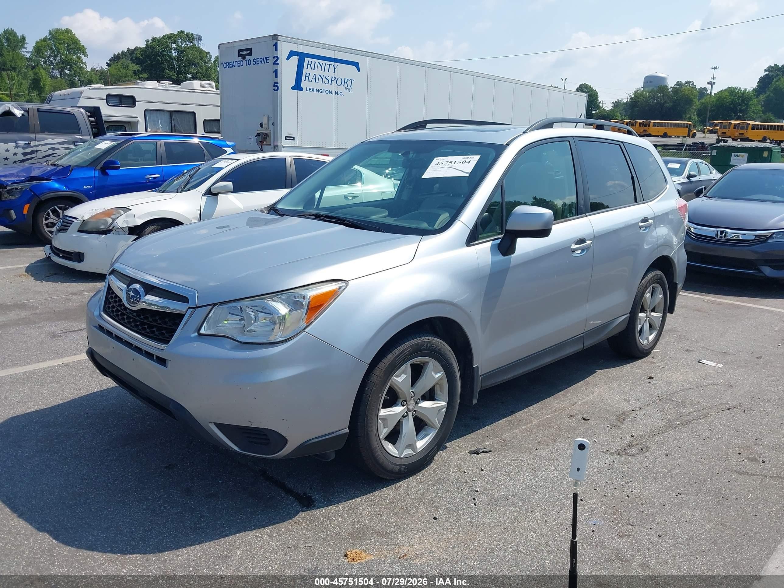 2015 Subaru Forester 2.5i Premium Silver vin: JF2SJADC6FH826136