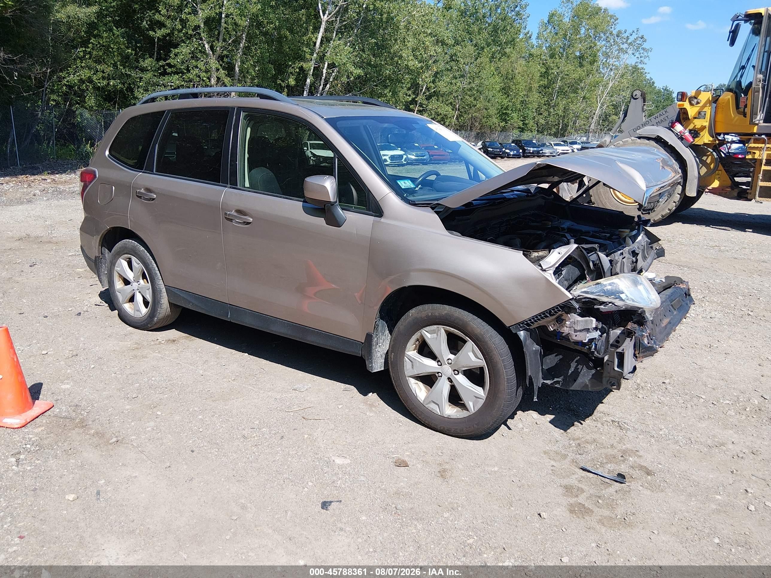 2015 Subaru Forester 2.5i Premium Желто-коричневый vin: JF2SJADC6FH838920
