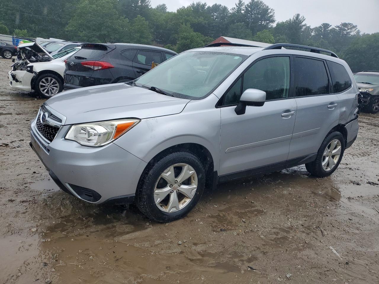 2015 Subaru Forester Premier Silver vin: JF2SJADC7FH478430