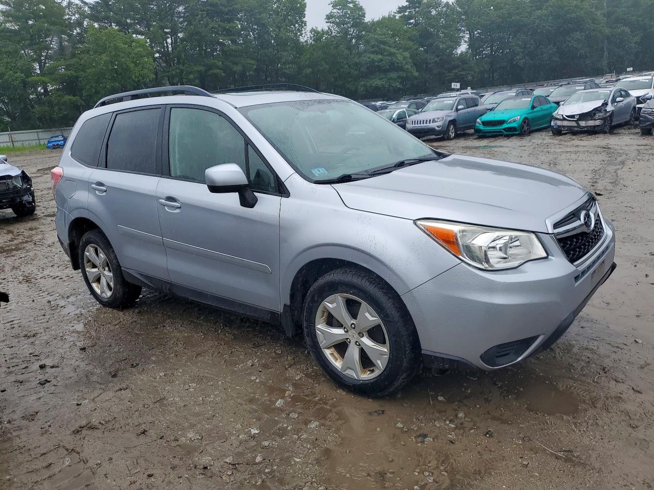 2015 Subaru Forester Premier Silver vin: JF2SJADC7FH478430
