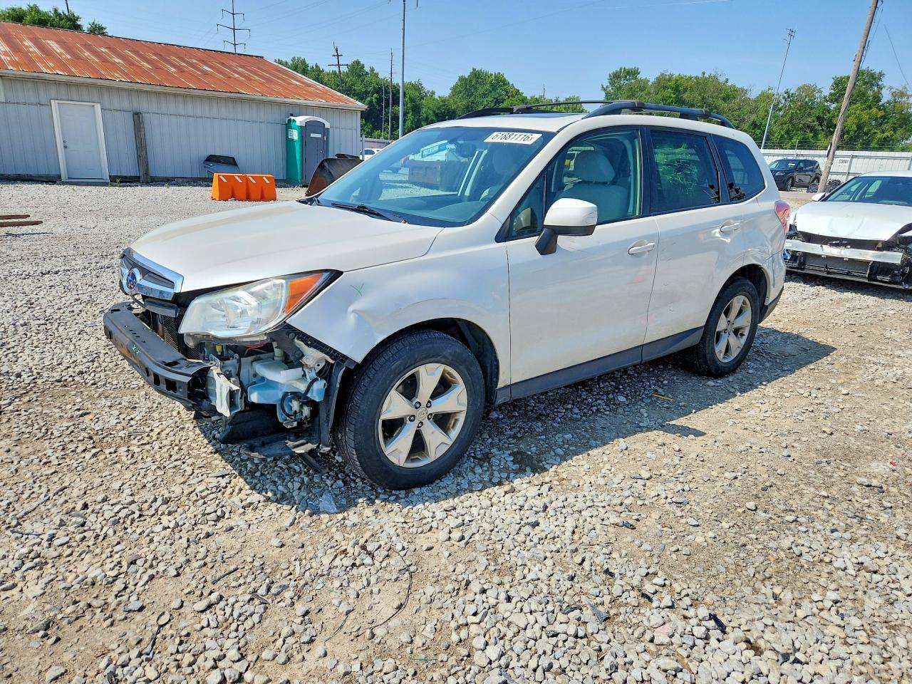 2015 Subaru Forester 2.5i Premium White vin: JF2SJADC7FH506338