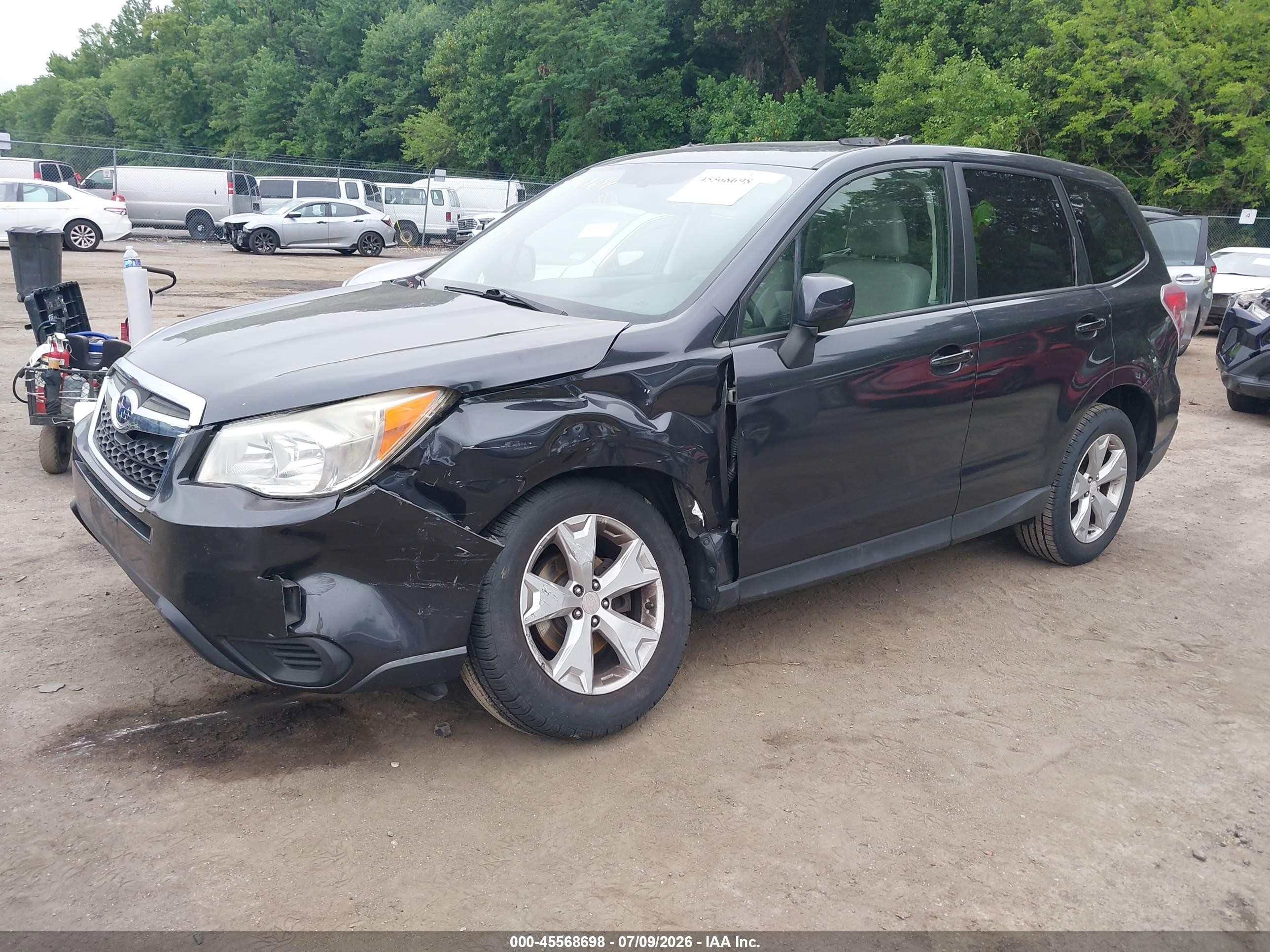 2015 Subaru Forester 2.5i Premium Черный vin: JF2SJADC7FH509465