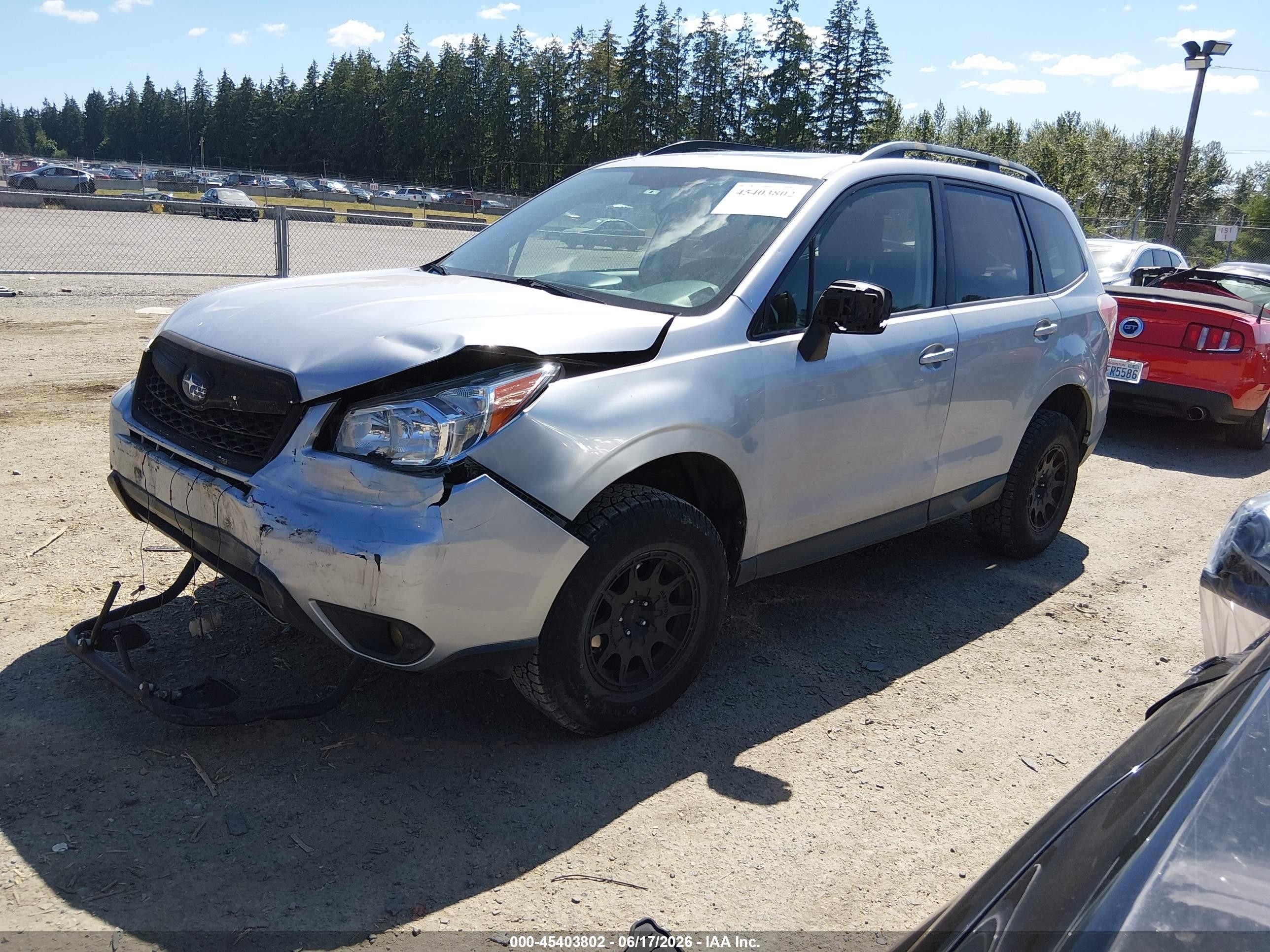 2015 Subaru Forester 2.5i Premium Синий vin: JF2SJADC7FH808633