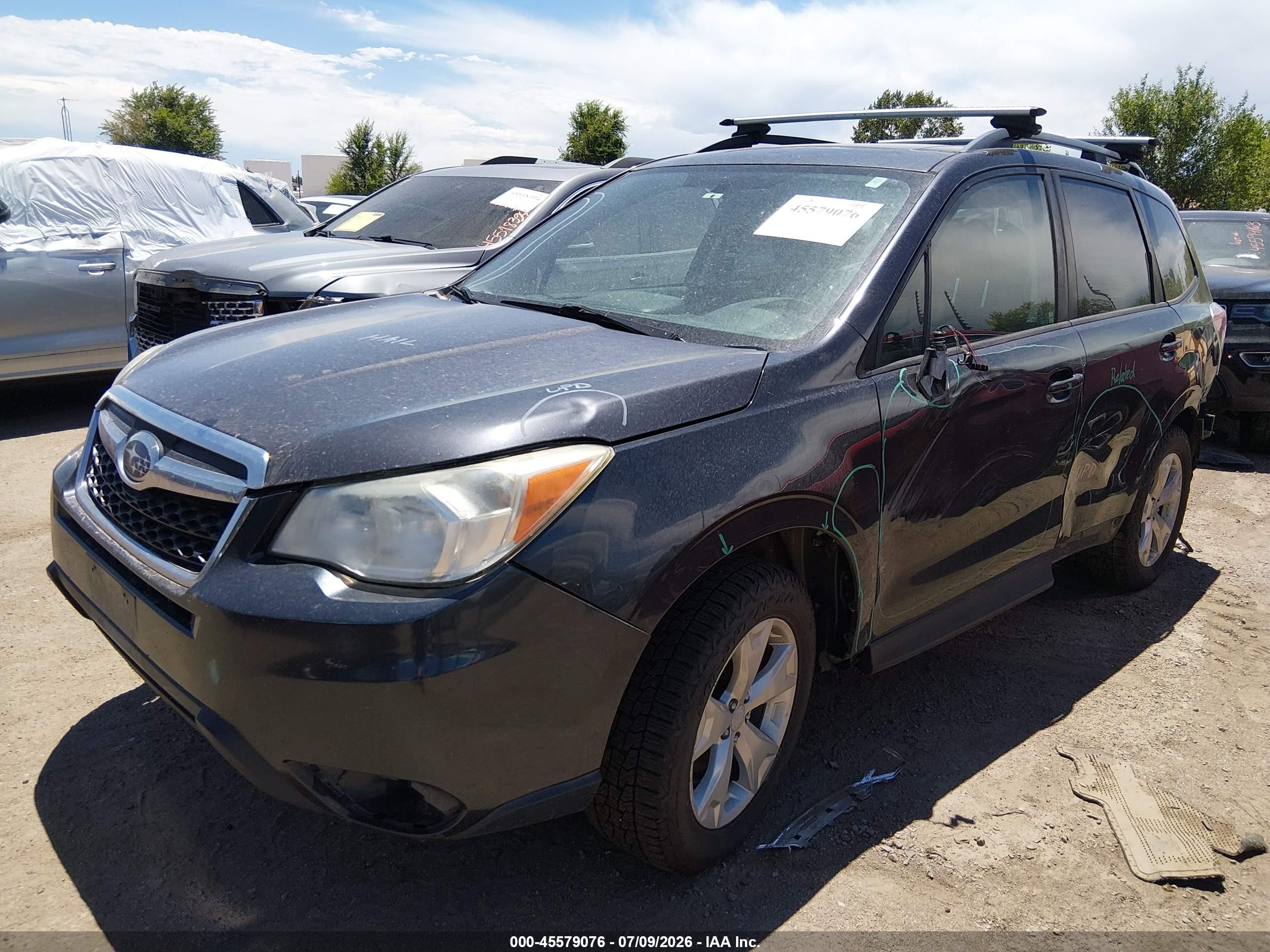 2015 Subaru Forester 2.5i Premium Gray vin: JF2SJADC8FG479575