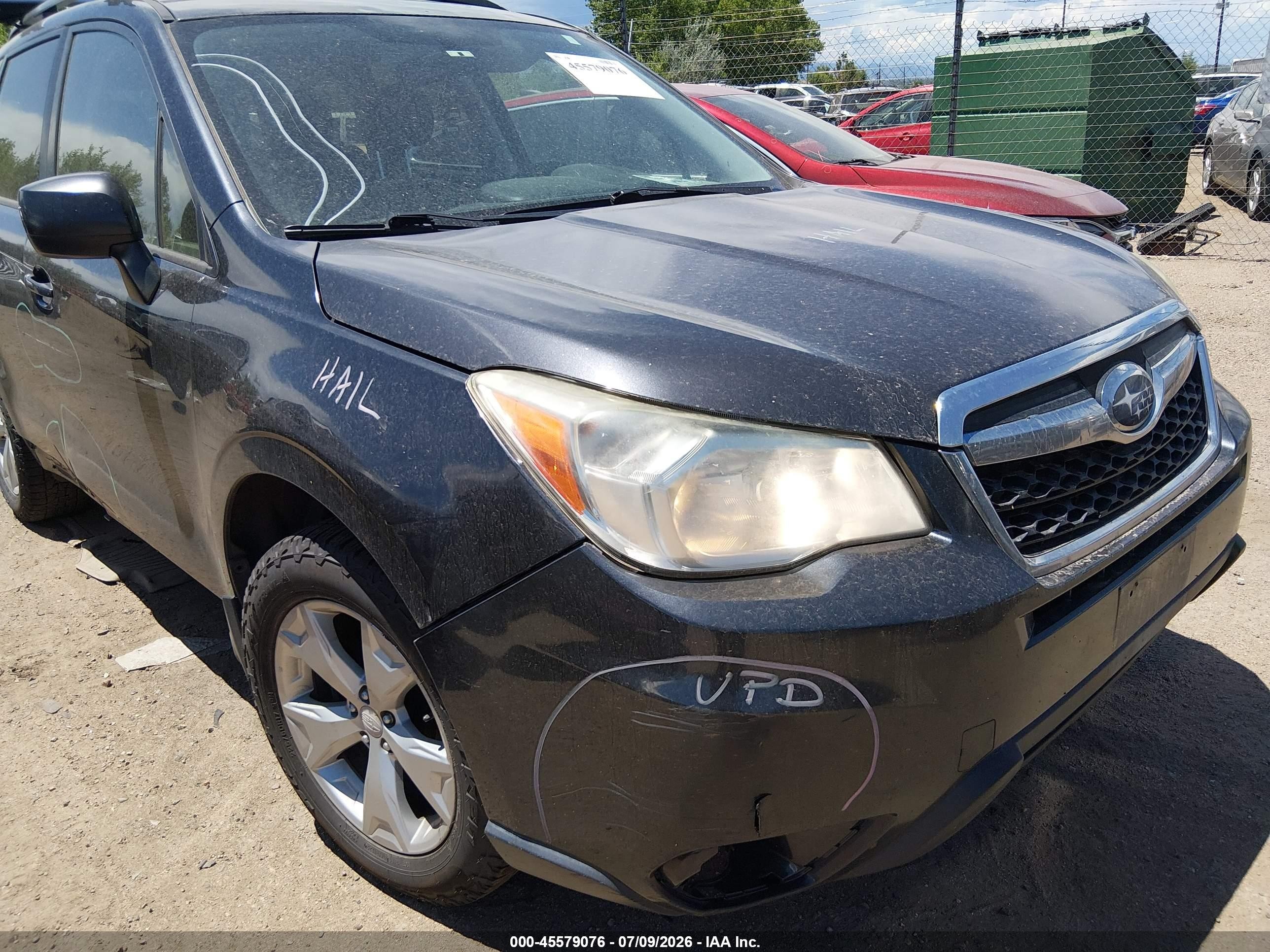 2015 Subaru Forester 2.5i Premium Gray vin: JF2SJADC8FG479575