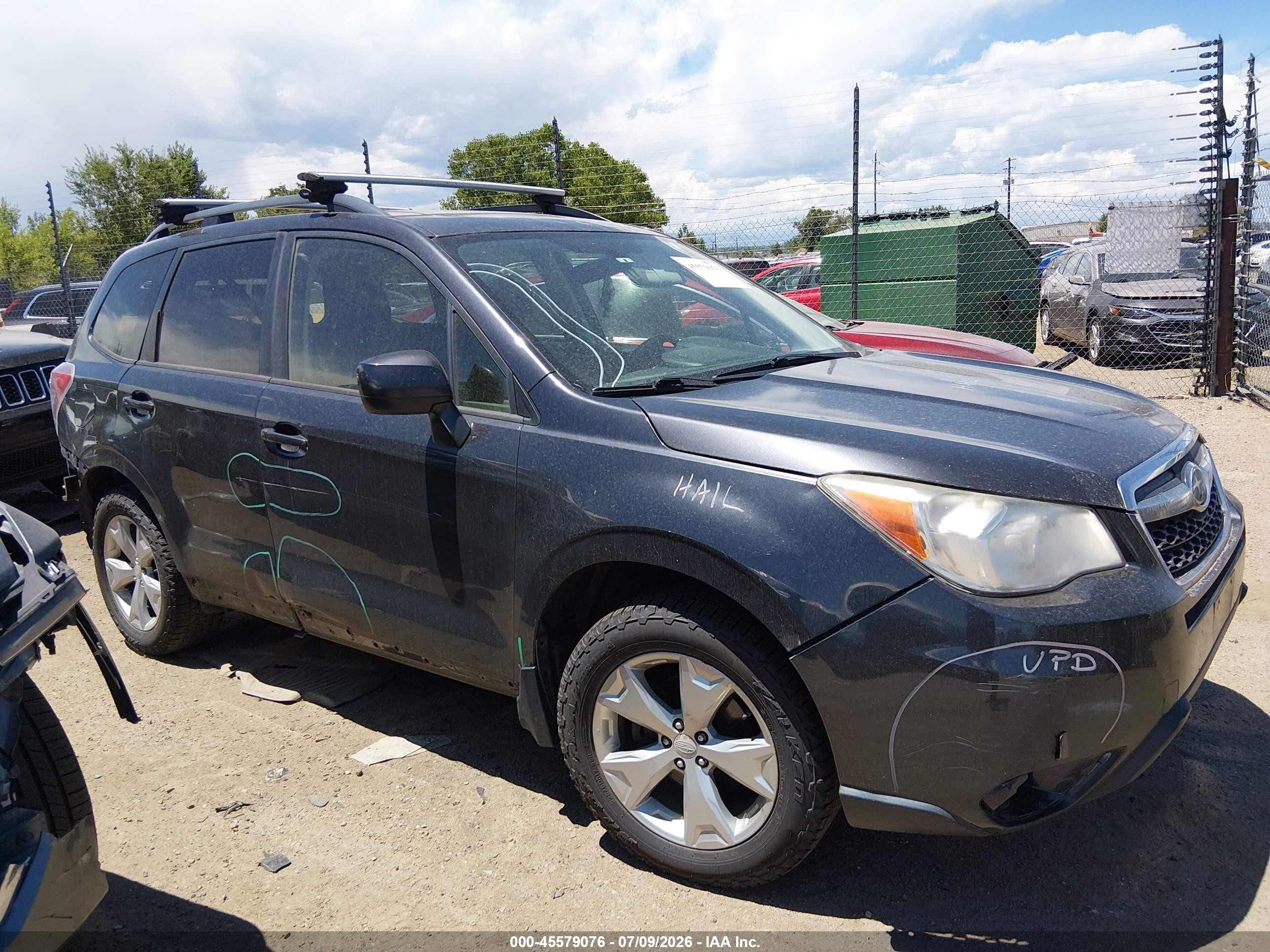 2015 Subaru Forester 2.5i Premium Gray vin: JF2SJADC8FG479575