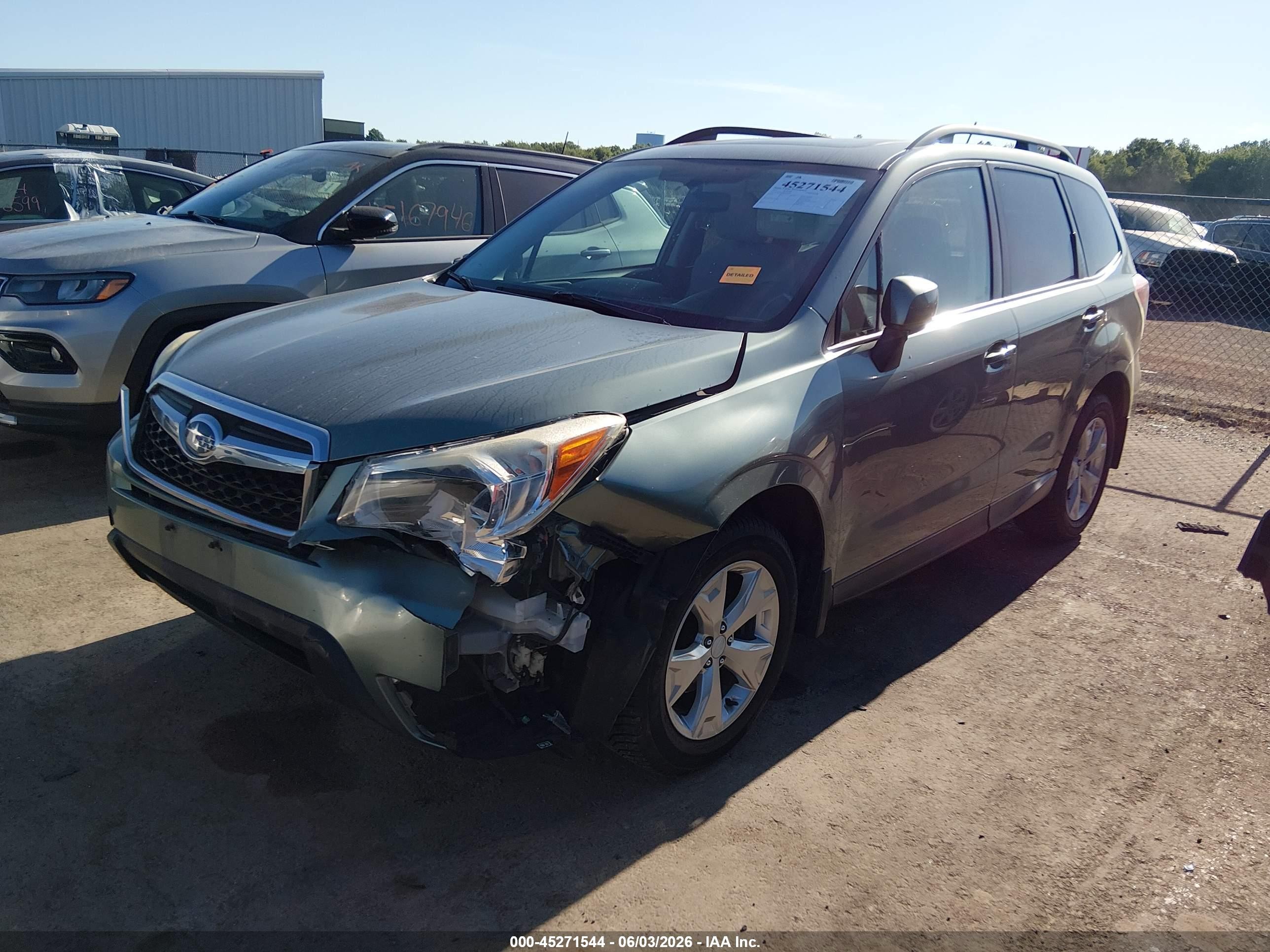 2015 Subaru Forester 2.5i Premium Green vin: JF2SJADC8FH405082