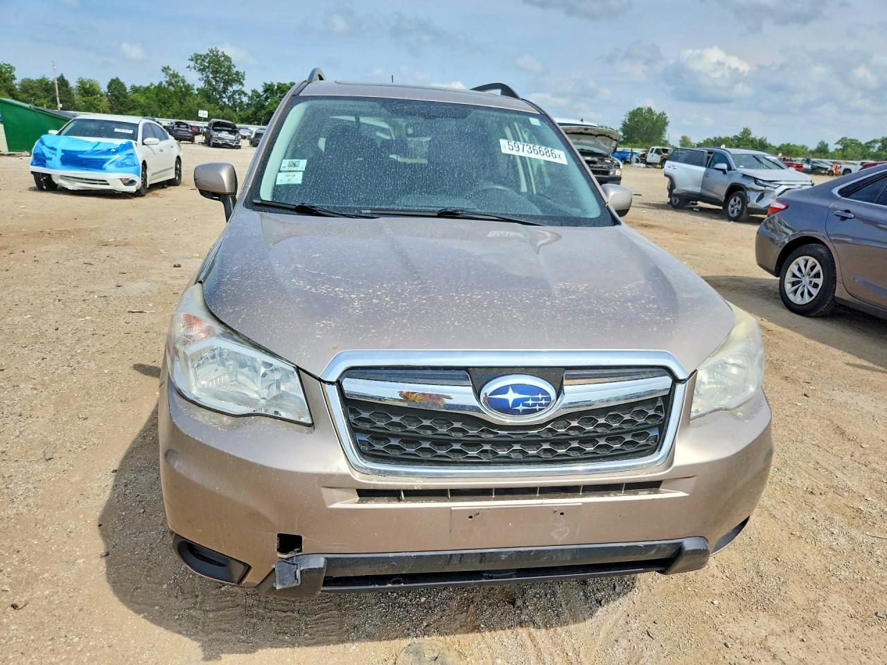 2015 Subaru Forester 2.5i Premium Tan vin: JF2SJADC8FH473334