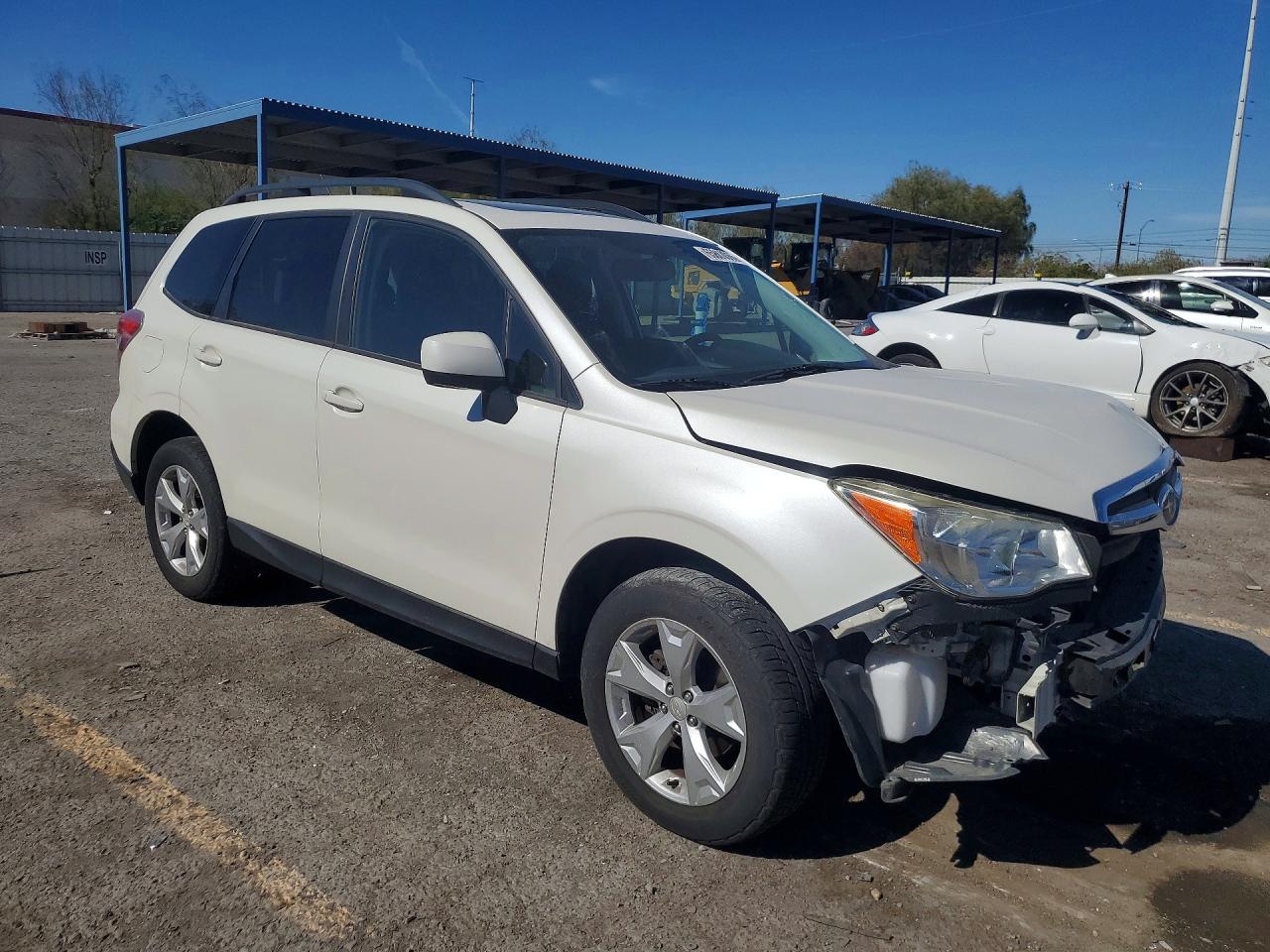 2015 Subaru Forester 2.5i Premium White vin: JF2SJADC8FH482521