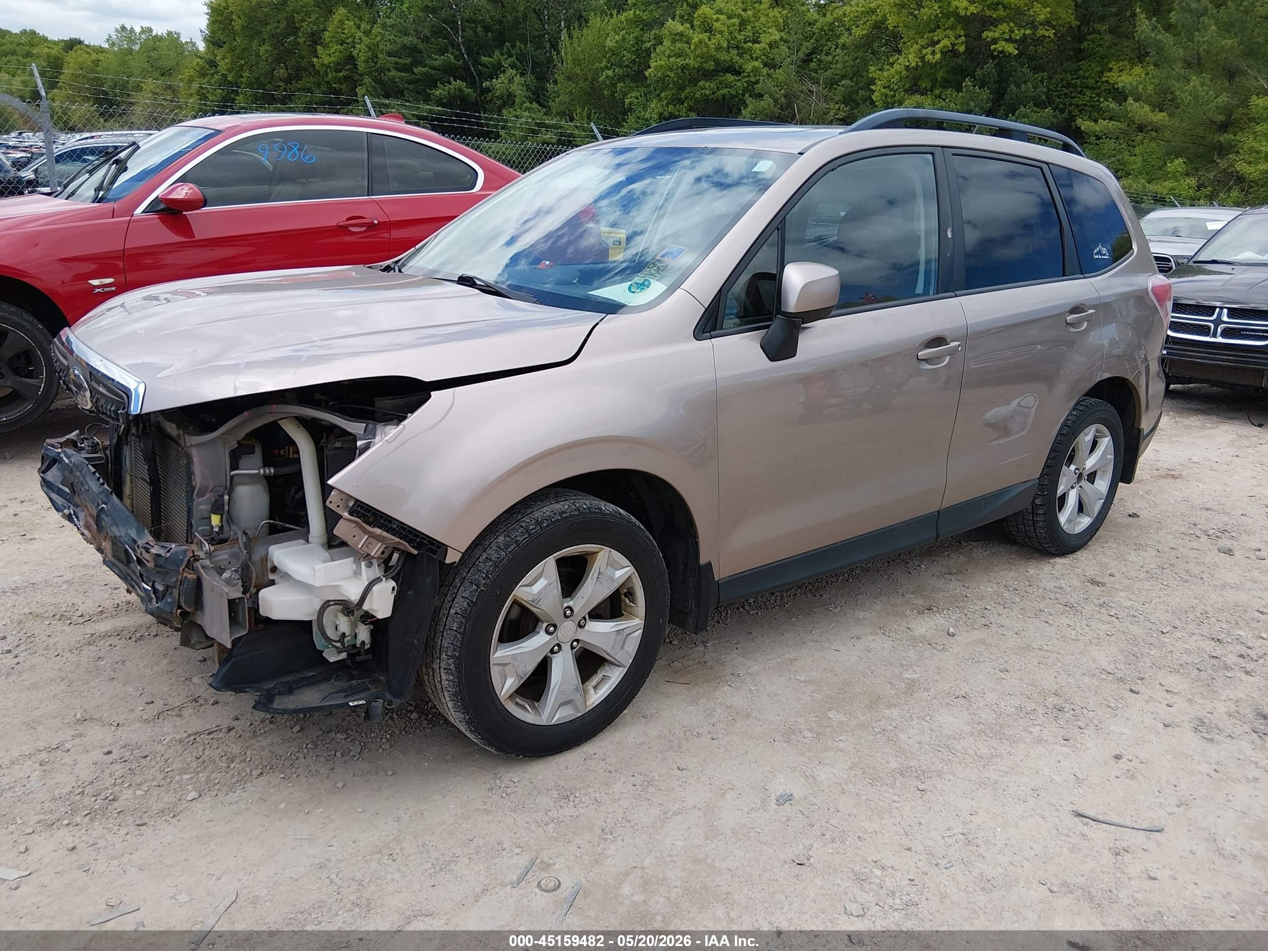 2015 Subaru Forester 2.5i Premium Tan vin: JF2SJADC8FH497102