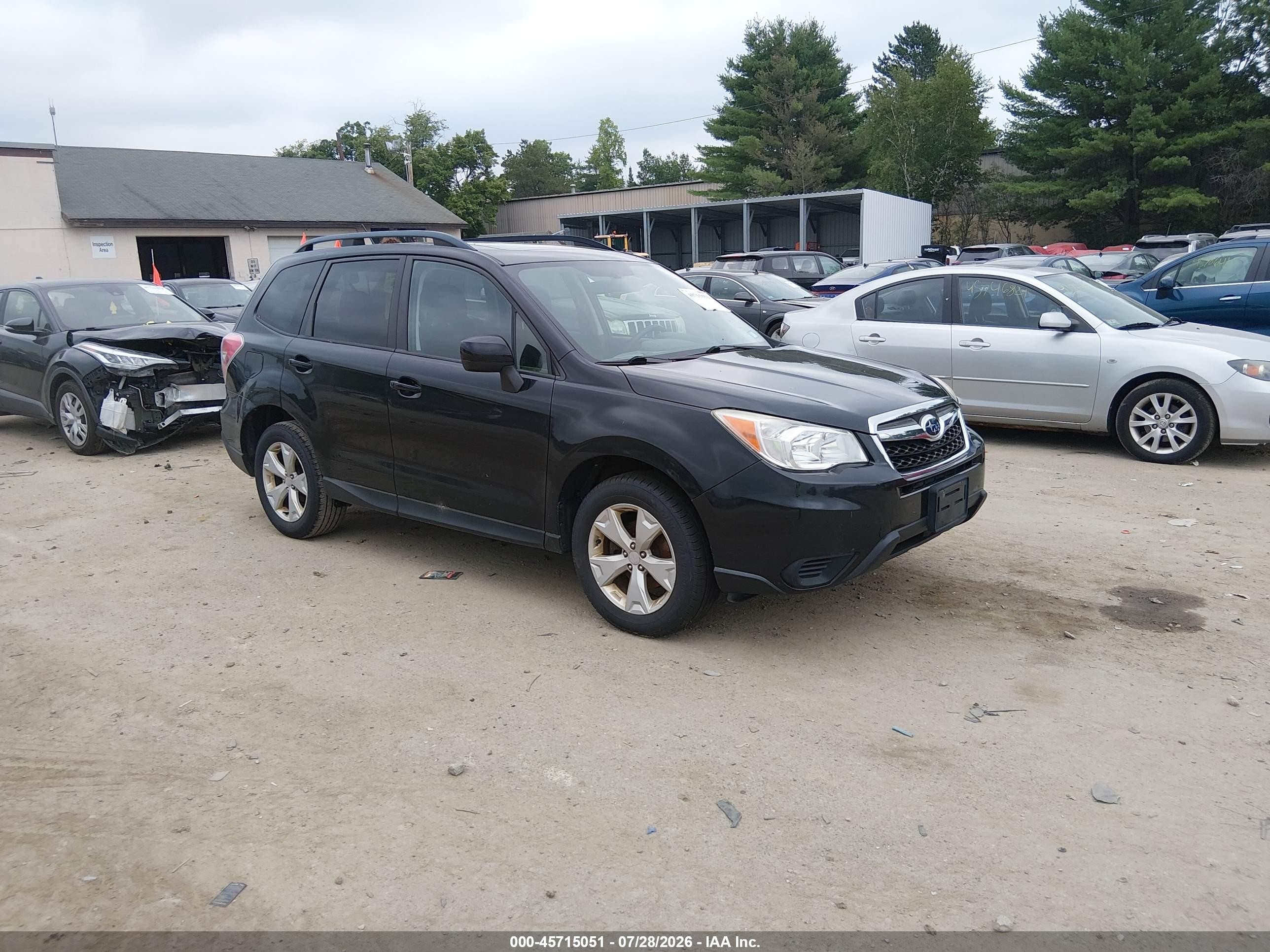 2015 Subaru Forester 2.5i Premium Black vin: JF2SJADC8FH510298