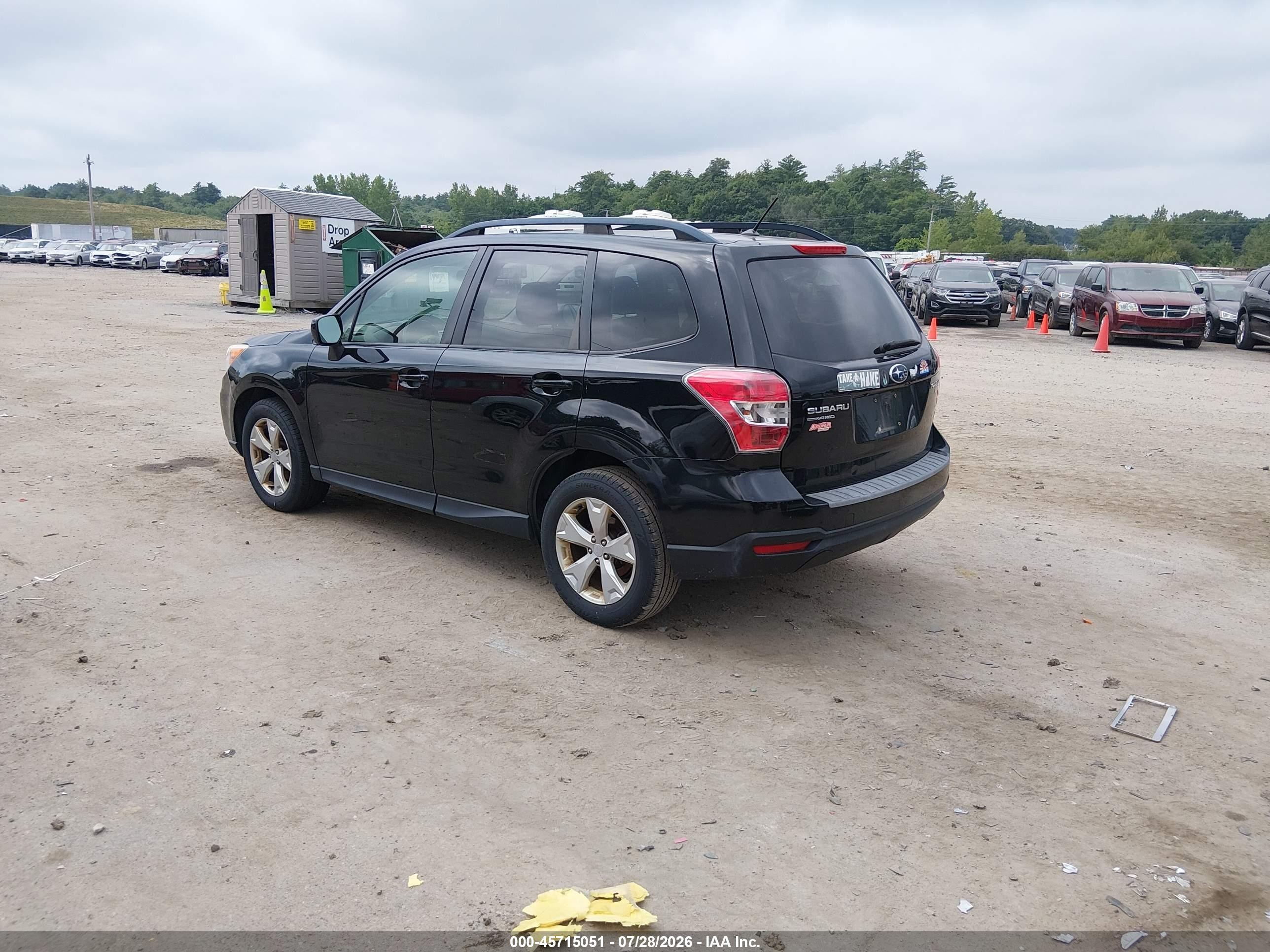 2015 Subaru Forester 2.5i Premium Black vin: JF2SJADC8FH510298