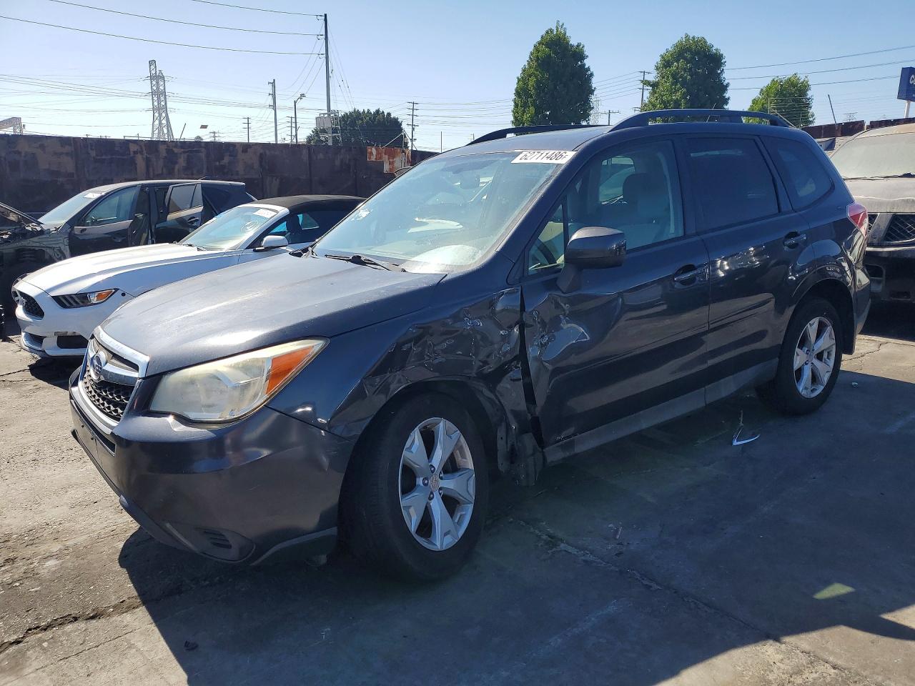 2015 Subaru Forester 2.5i Premium Gray vin: JF2SJADC8FH512262
