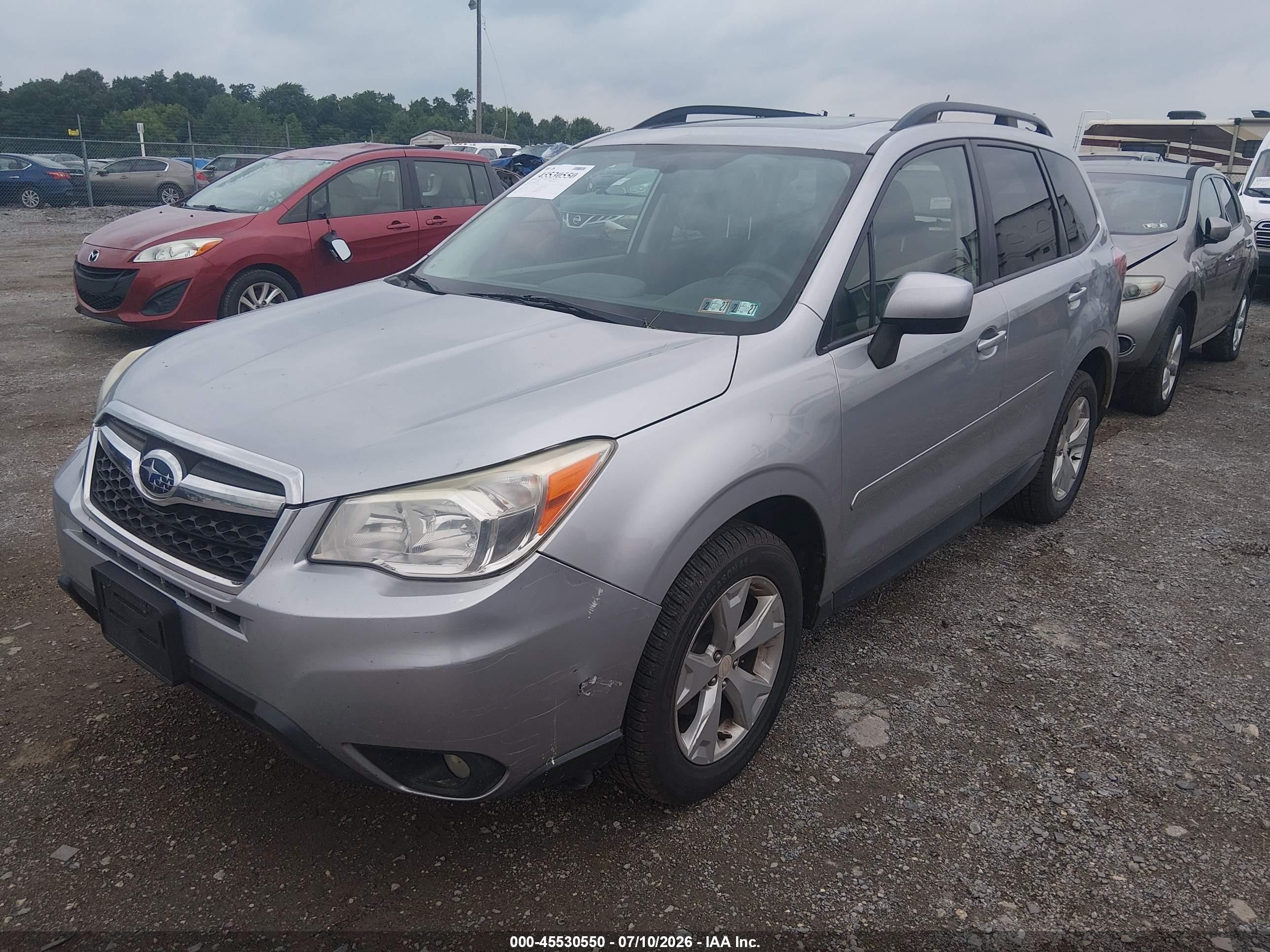 2015 Subaru Forester 2.5i Premium Silver vin: JF2SJADC8FH518319