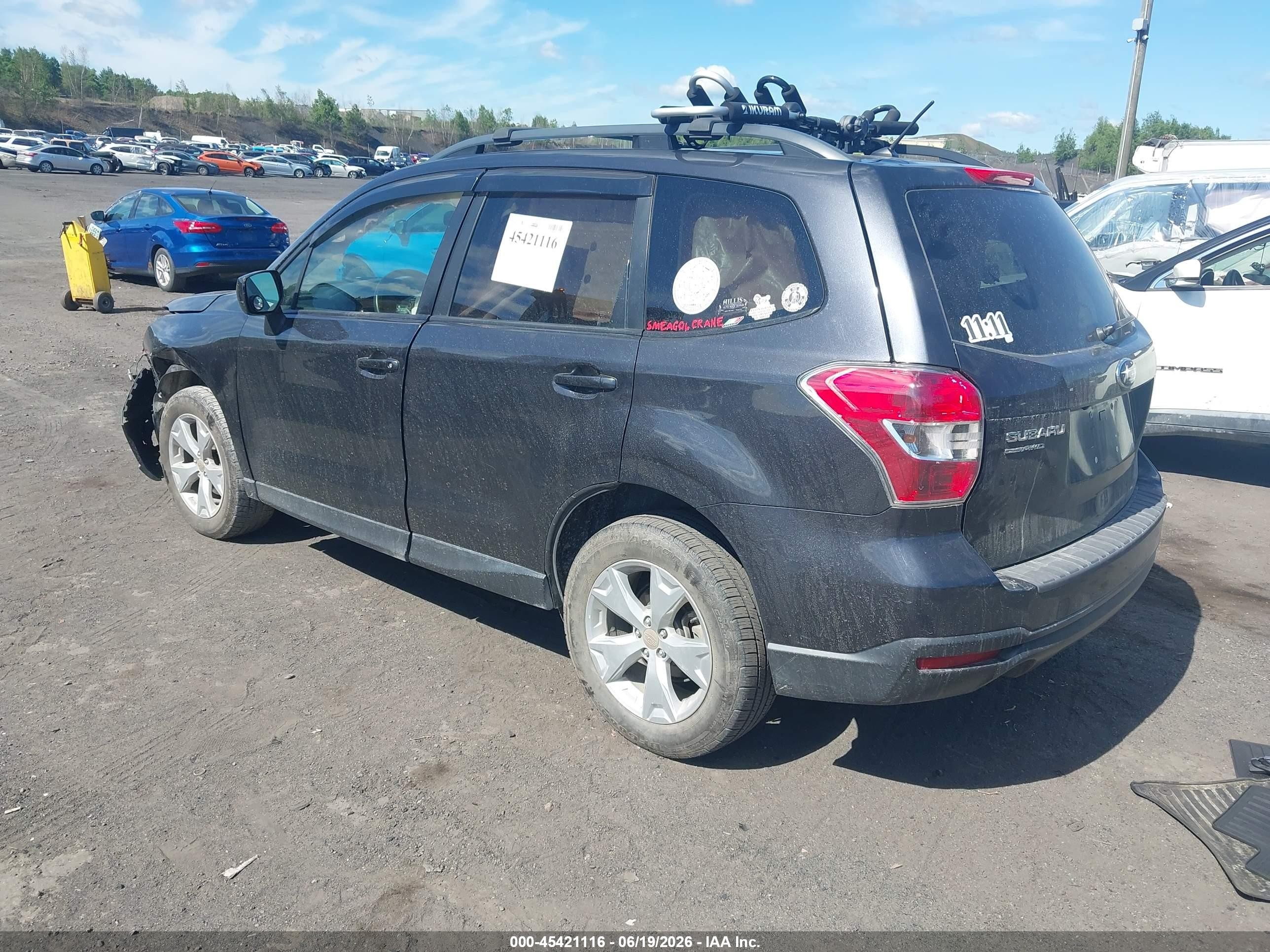 2015 Subaru Forester 2.5i Premium Серый vin: JF2SJADC8FH523150