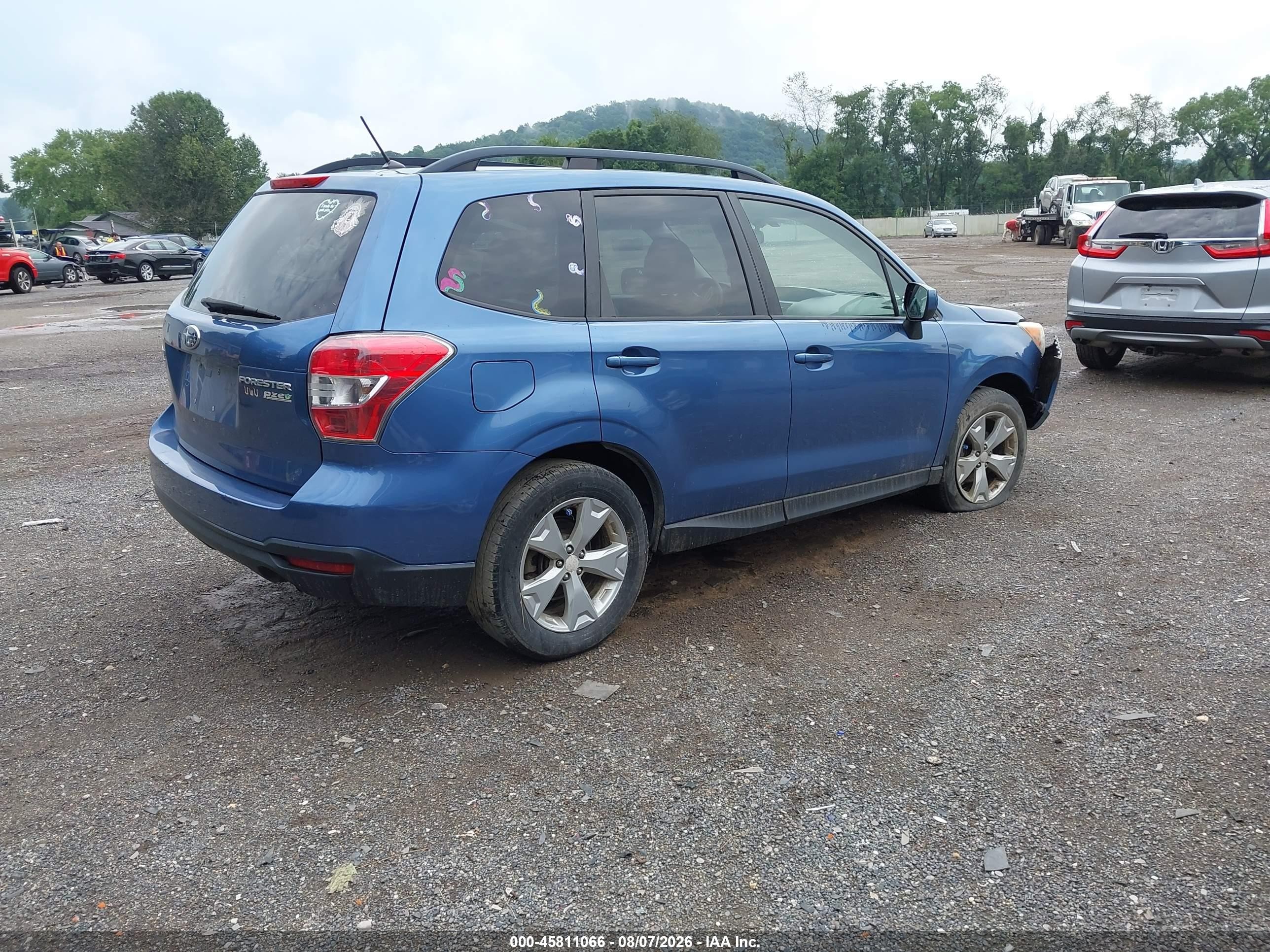 2015 Subaru Forester 2.5i Premium Синий vin: JF2SJADC8FH534777