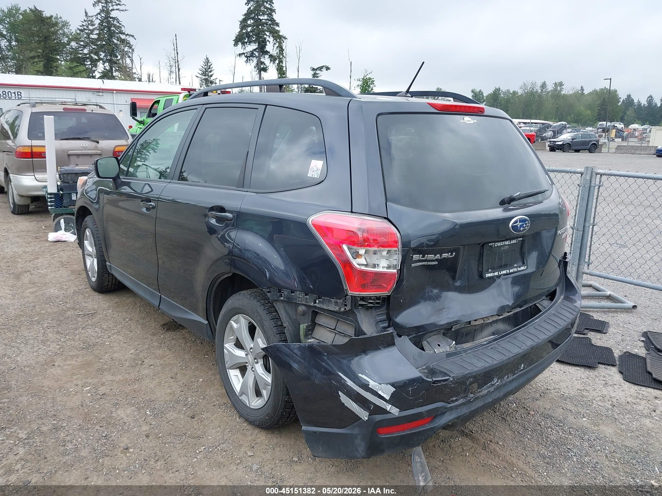 2014 Subaru Forester 2.5i Premium Gray vin: JF2SJADC9EH516450