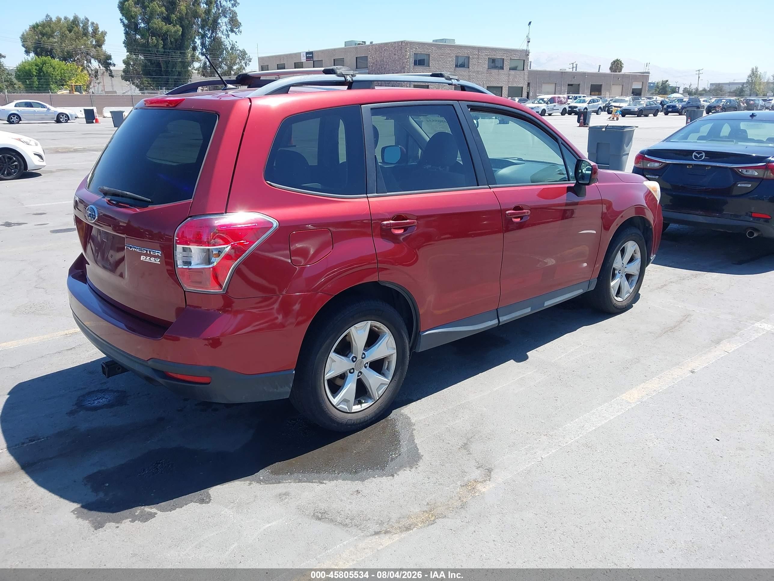 2015 Subaru Forester 2.5i Premium Red vin: JF2SJADC9FG550735
