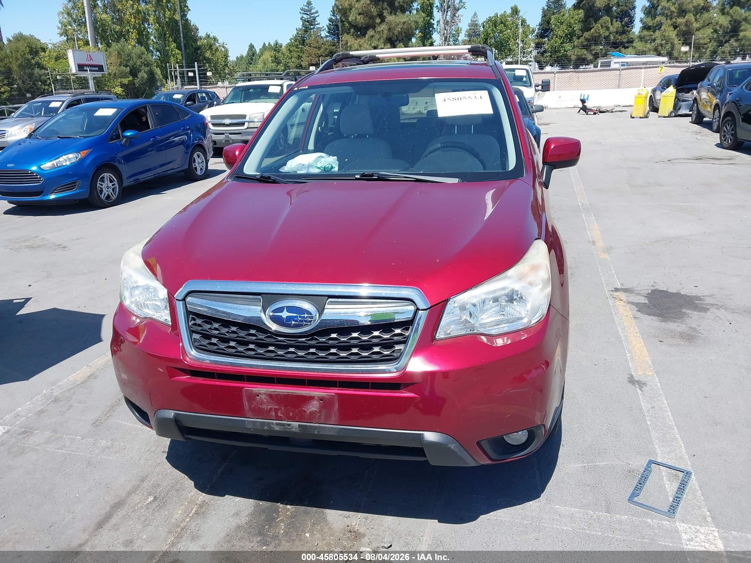 2015 Subaru Forester 2.5i Premium Red vin: JF2SJADC9FG550735