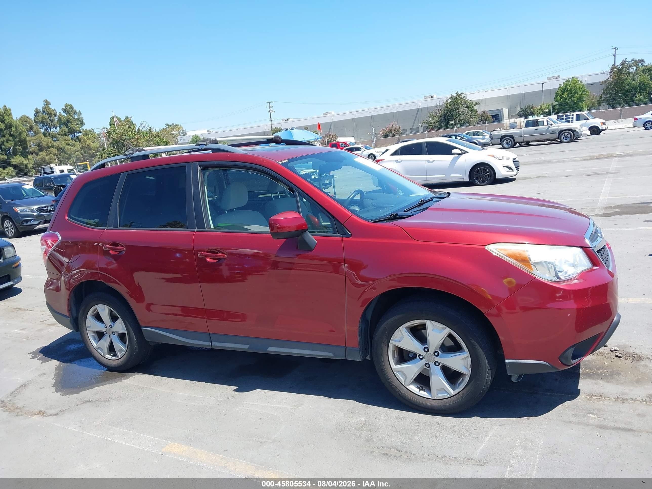 2015 Subaru Forester 2.5i Premium Red vin: JF2SJADC9FG550735