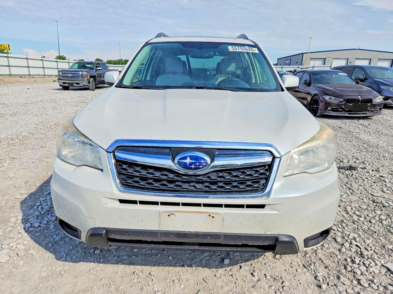 2015 Subaru Forester 2.5i Premium White vin: JF2SJADC9FH474010