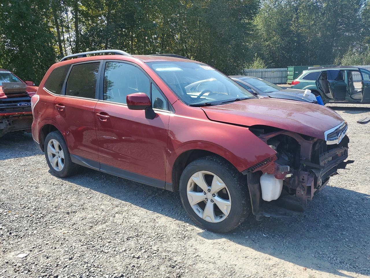 2015 Subaru Forester 2.5i Premium Red vin: JF2SJADC9FH487307
