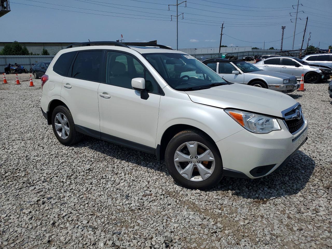 2015 Subaru Forester 2.5i Premium Белый vin: JF2SJADC9FH487744