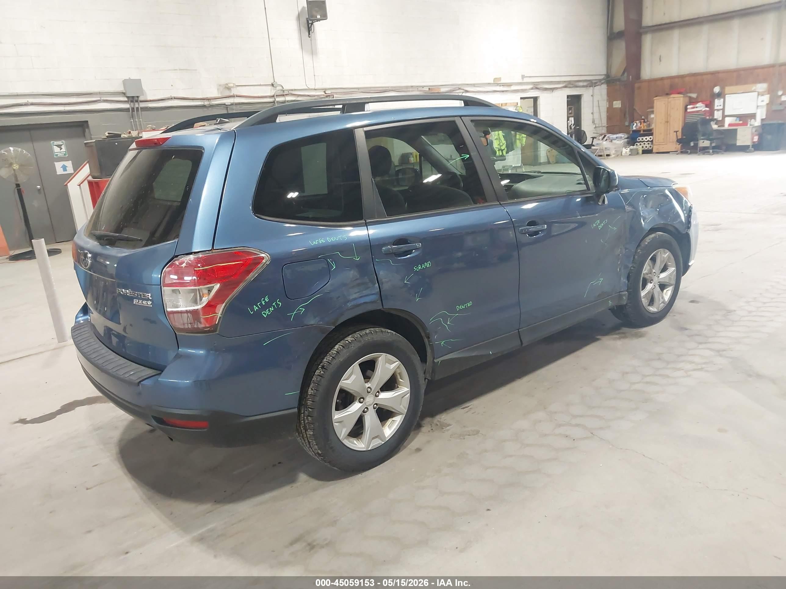 2015 Subaru Forester 2.5i Premium Blue vin: JF2SJADC9FH496220