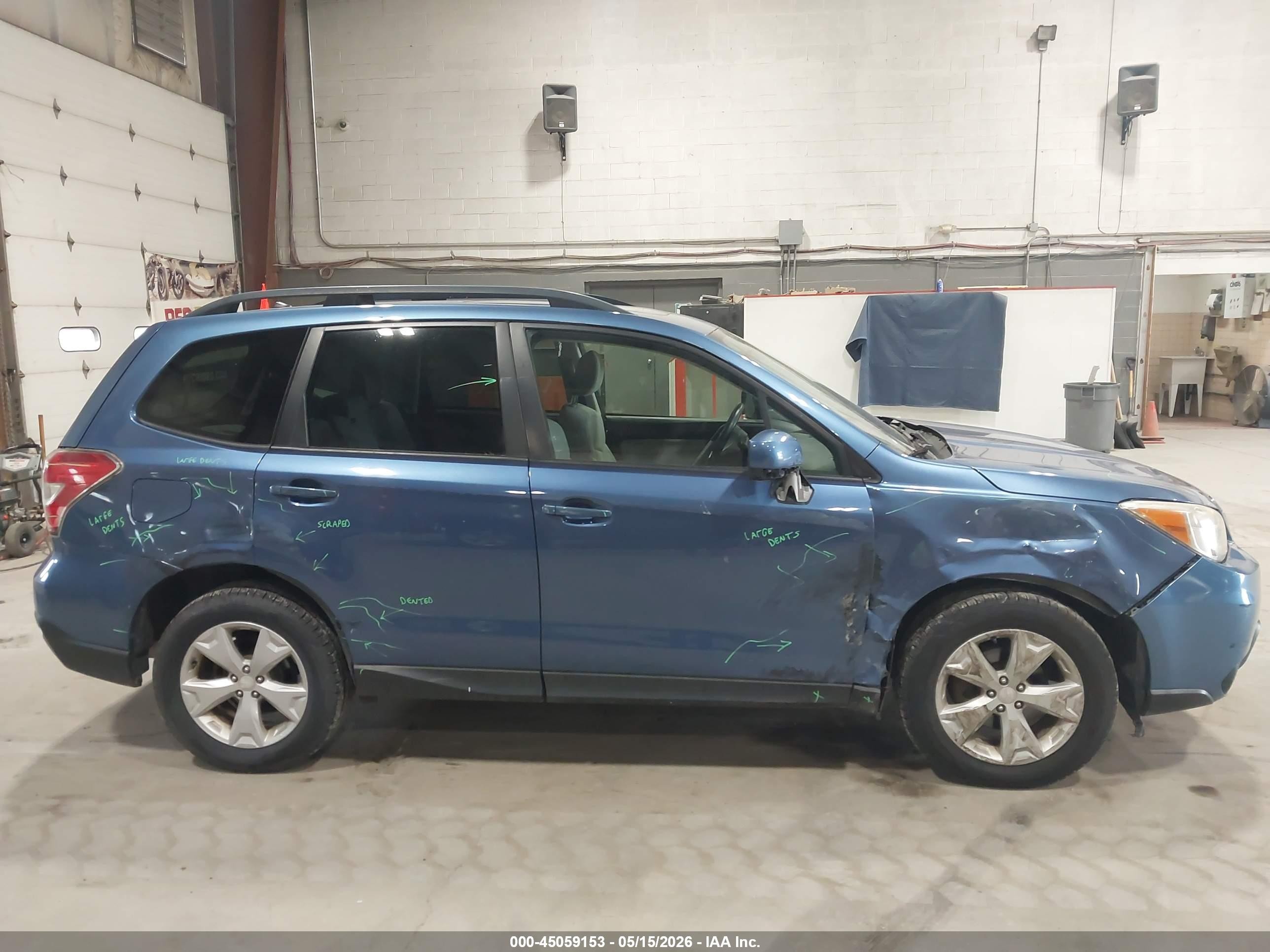 2015 Subaru Forester 2.5i Premium Blue vin: JF2SJADC9FH496220