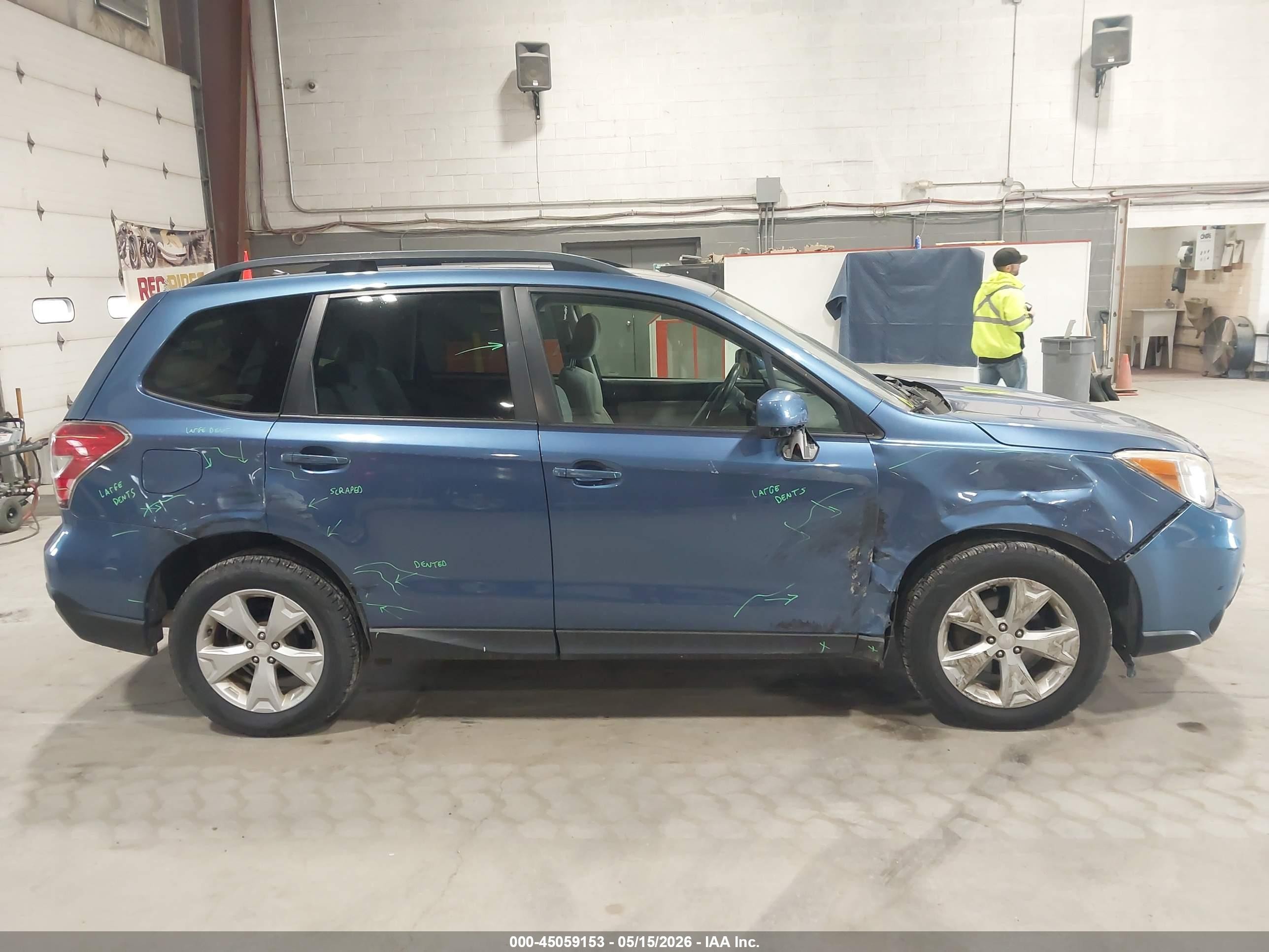 2015 Subaru Forester 2.5i Premium Blue vin: JF2SJADC9FH496220