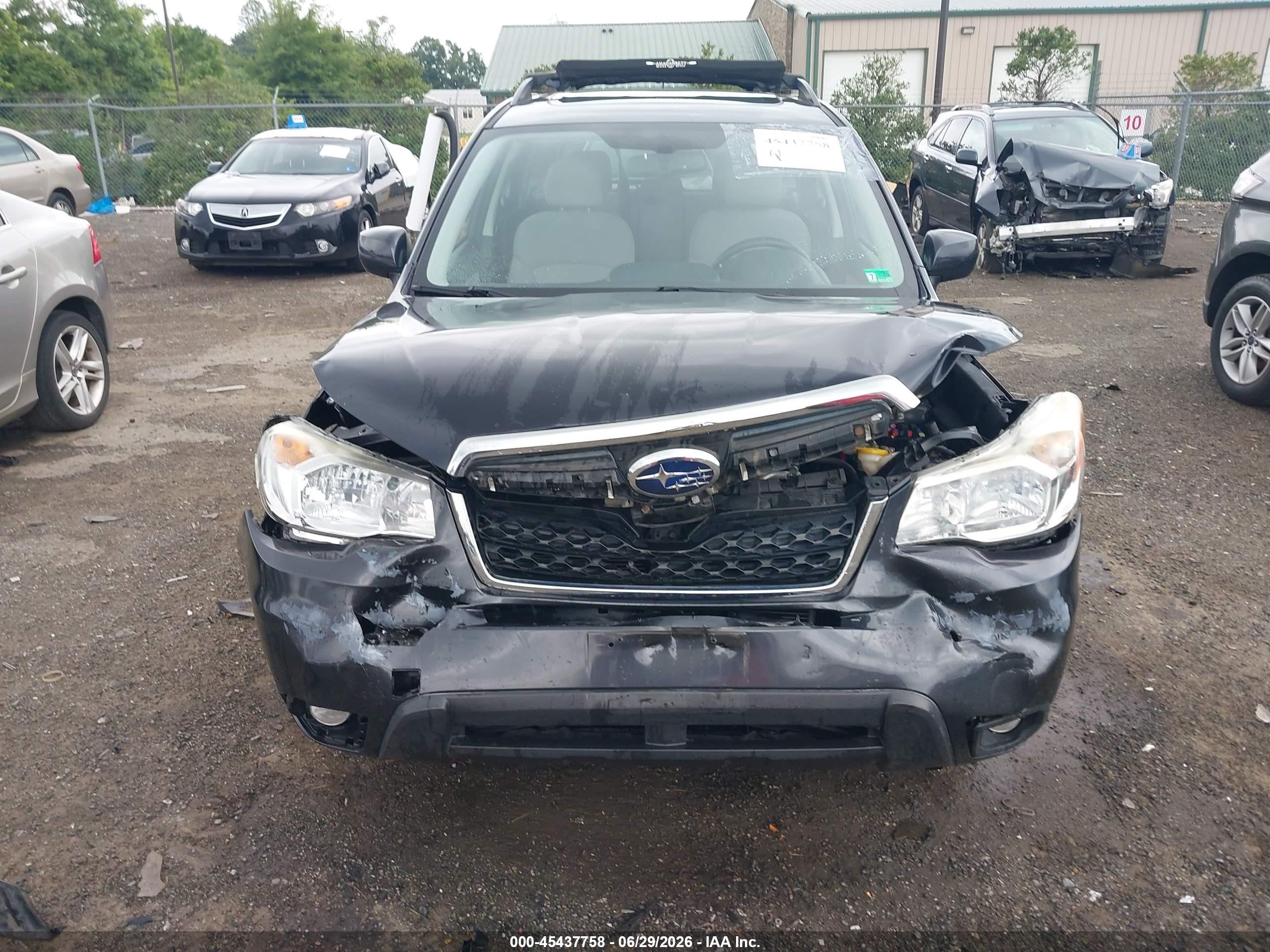 2015 Subaru Forester 2.5i Premium Gray vin: JF2SJADC9FH554178