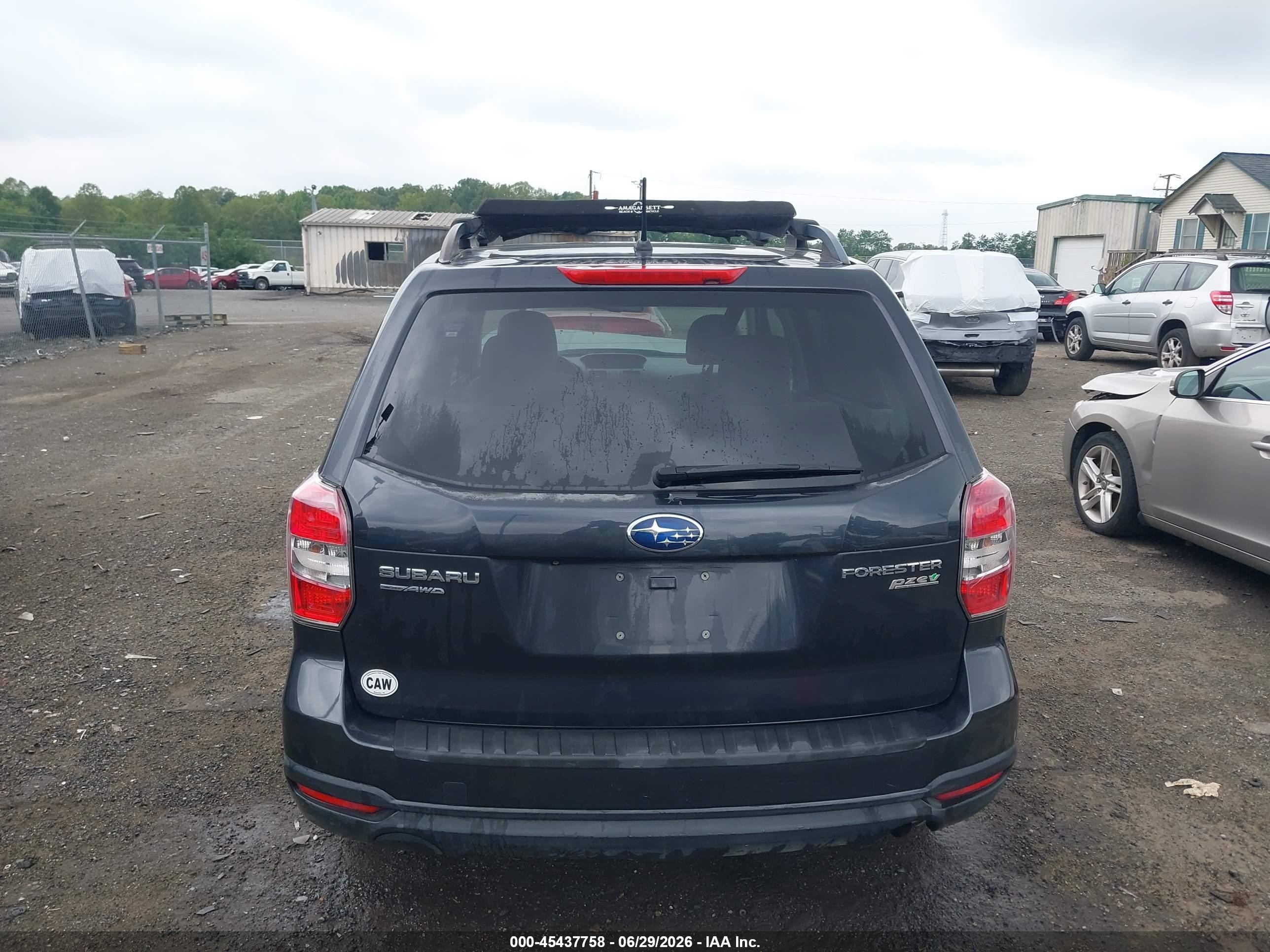 2015 Subaru Forester 2.5i Premium Gray vin: JF2SJADC9FH554178