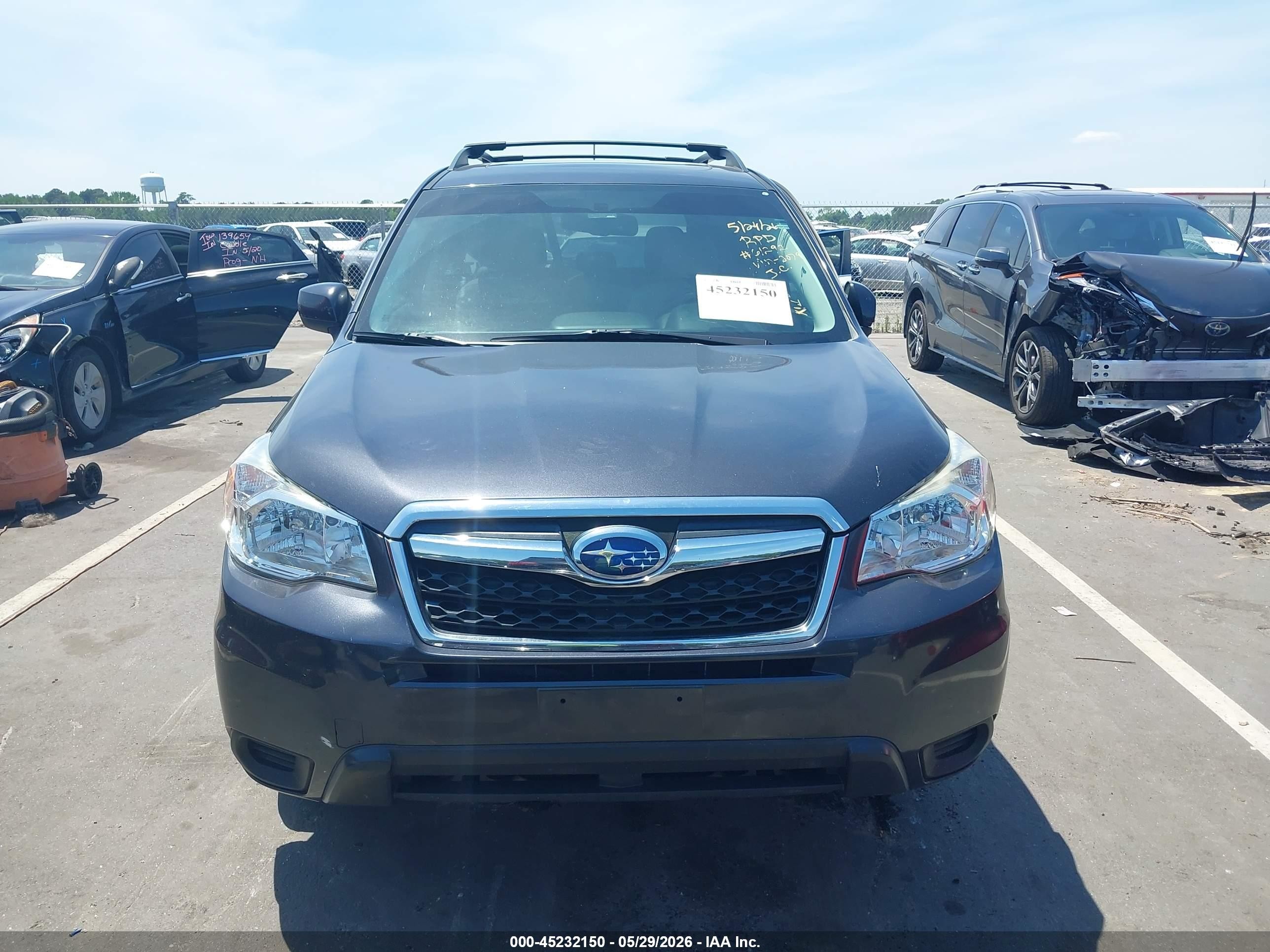 2015 Subaru Forester 2.5i Premium Gray vin: JF2SJADC9FH572079
