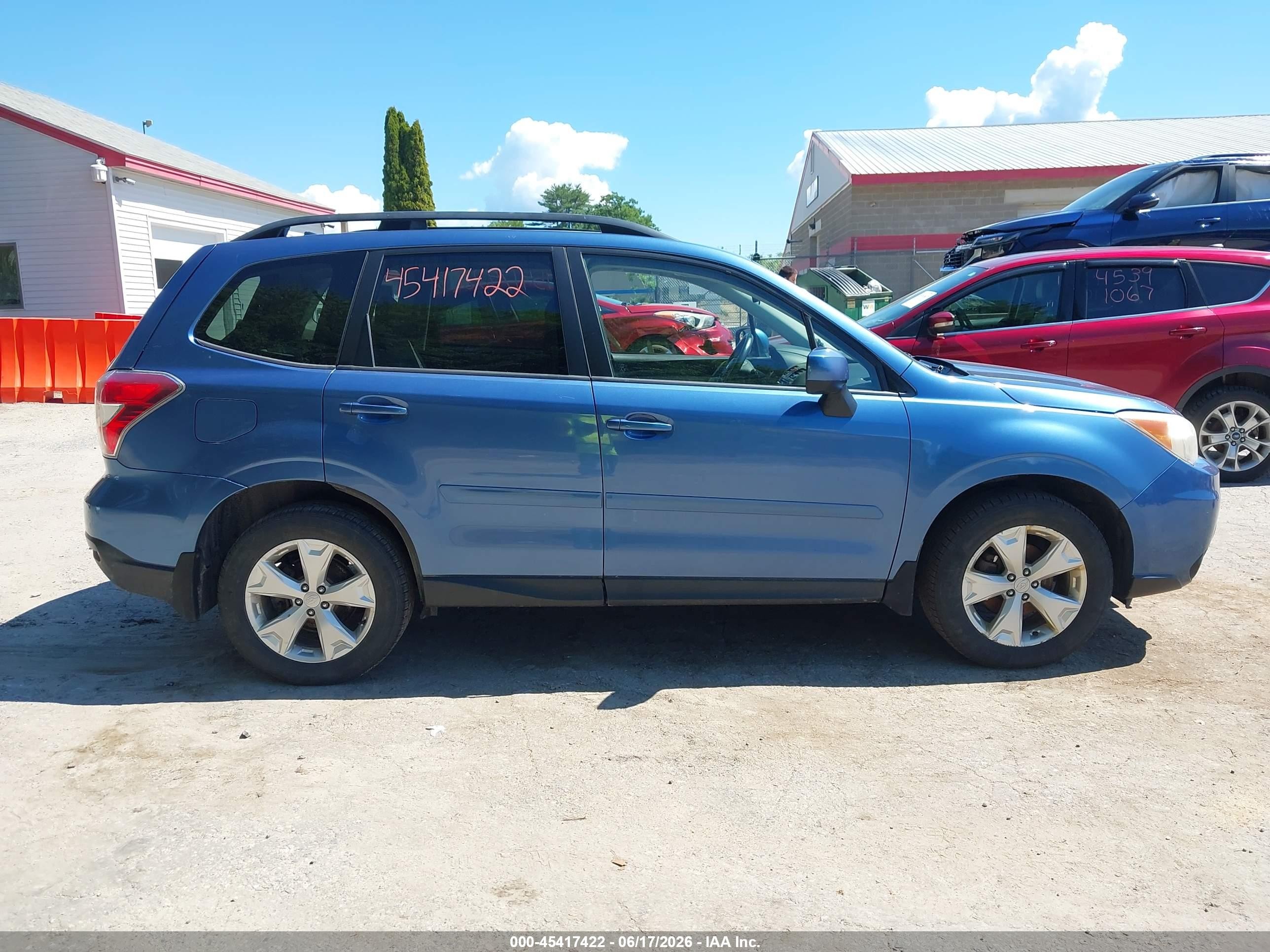 2015 Subaru Forester 2.5i Premium Blue vin: JF2SJADC9FH813784