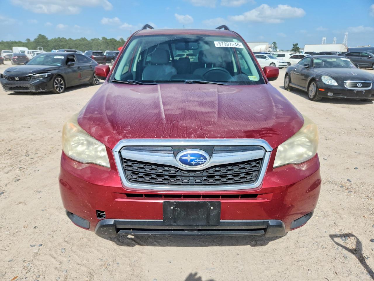 2015 Subaru Forester 2.5i Premium Red vin: JF2SJADCXFH403849