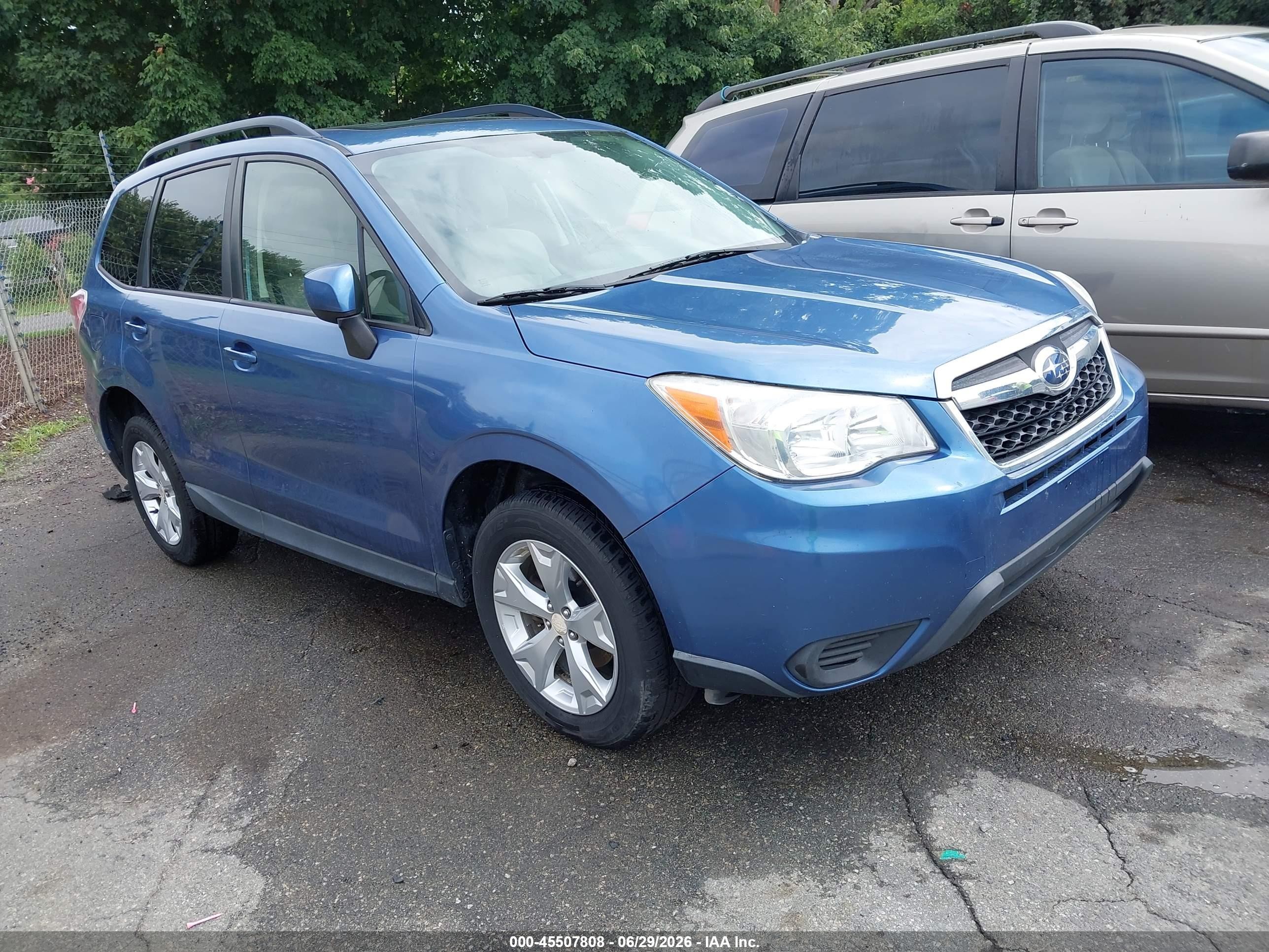 2015 Subaru Forester 2.5i Premium Синий vin: JF2SJADCXFH421266