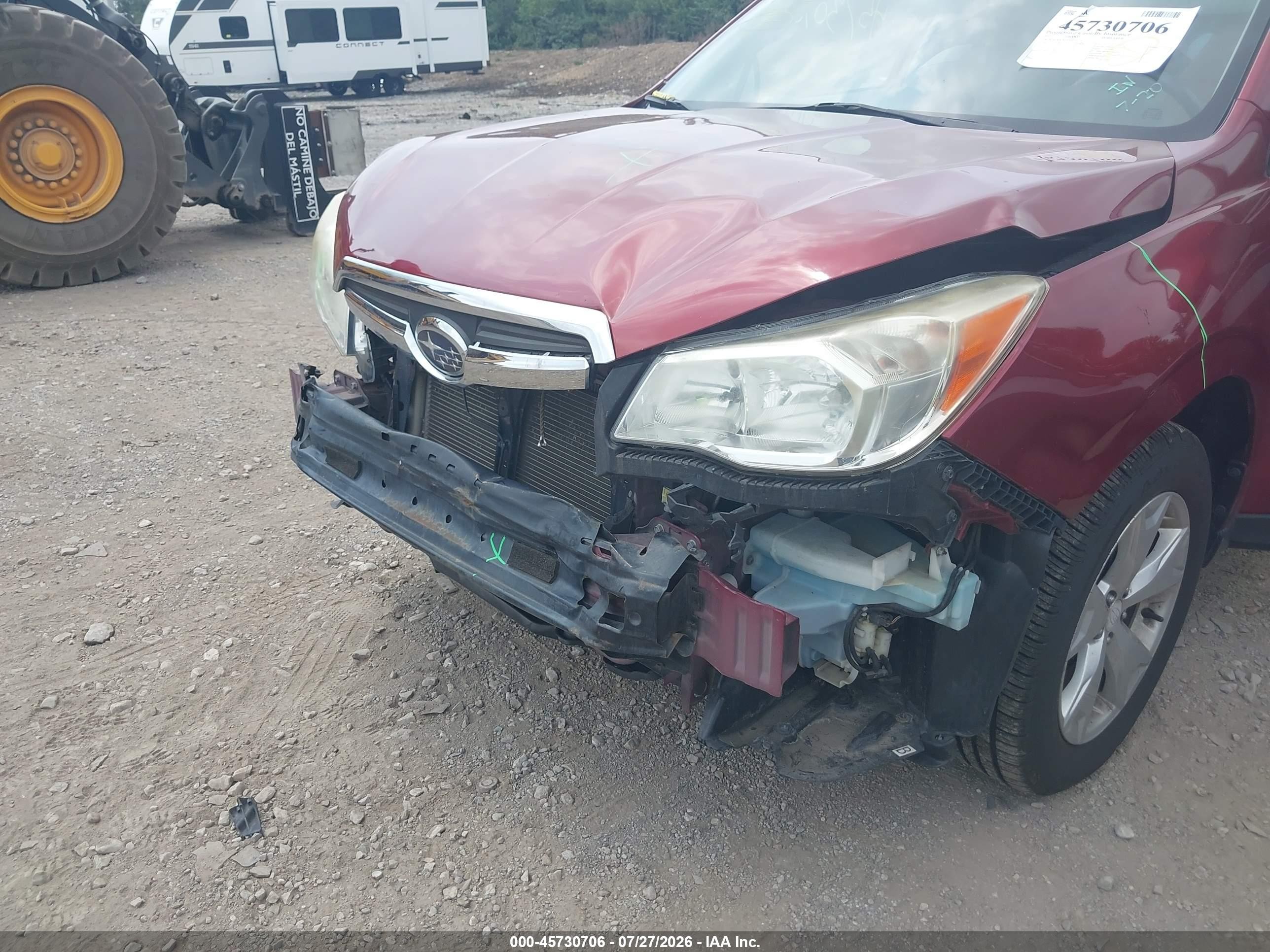 2015 Subaru Forester 2.5i Premium Maroon vin: JF2SJADCXFH556750