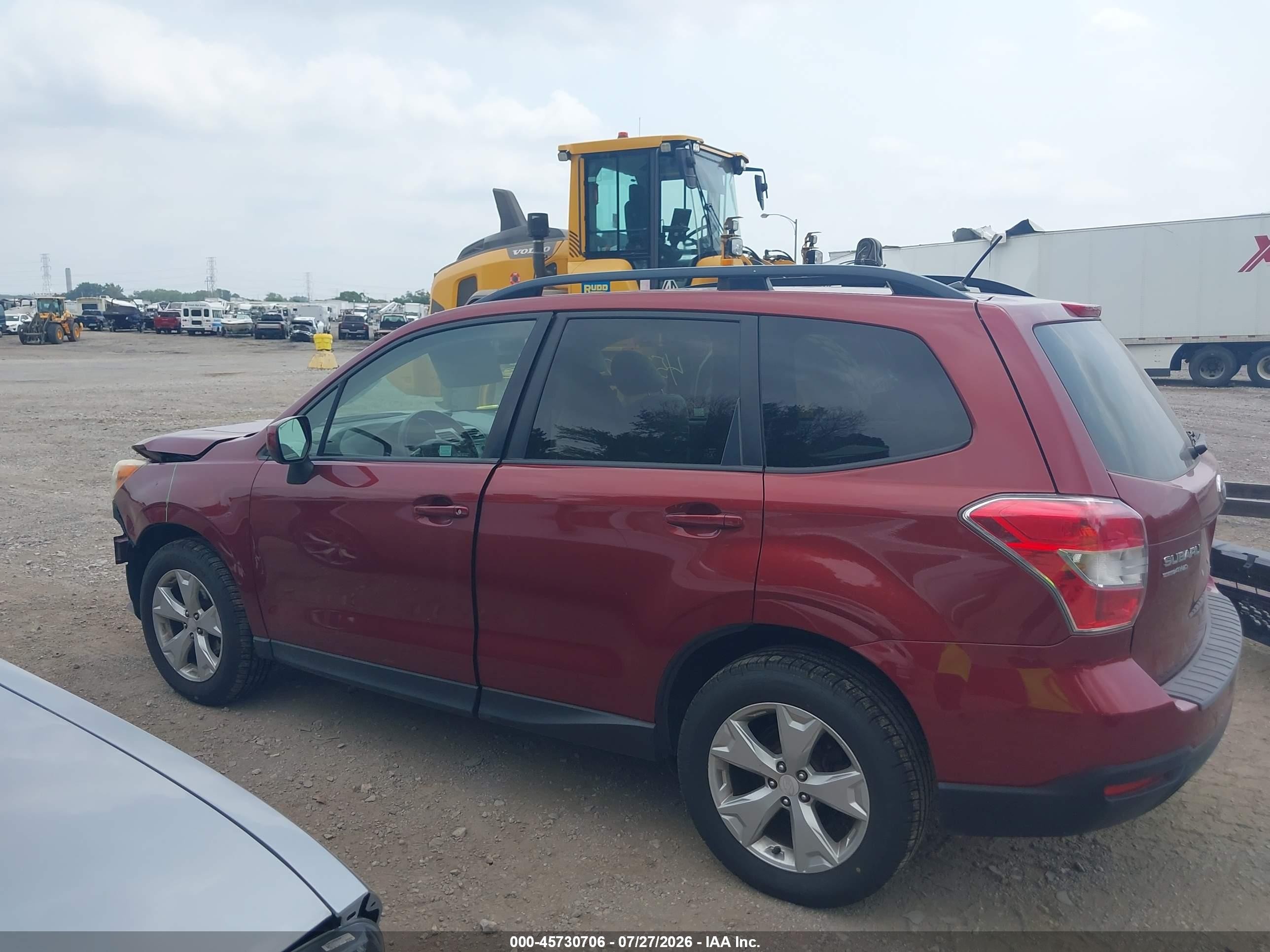 2015 Subaru Forester 2.5i Premium Maroon vin: JF2SJADCXFH556750