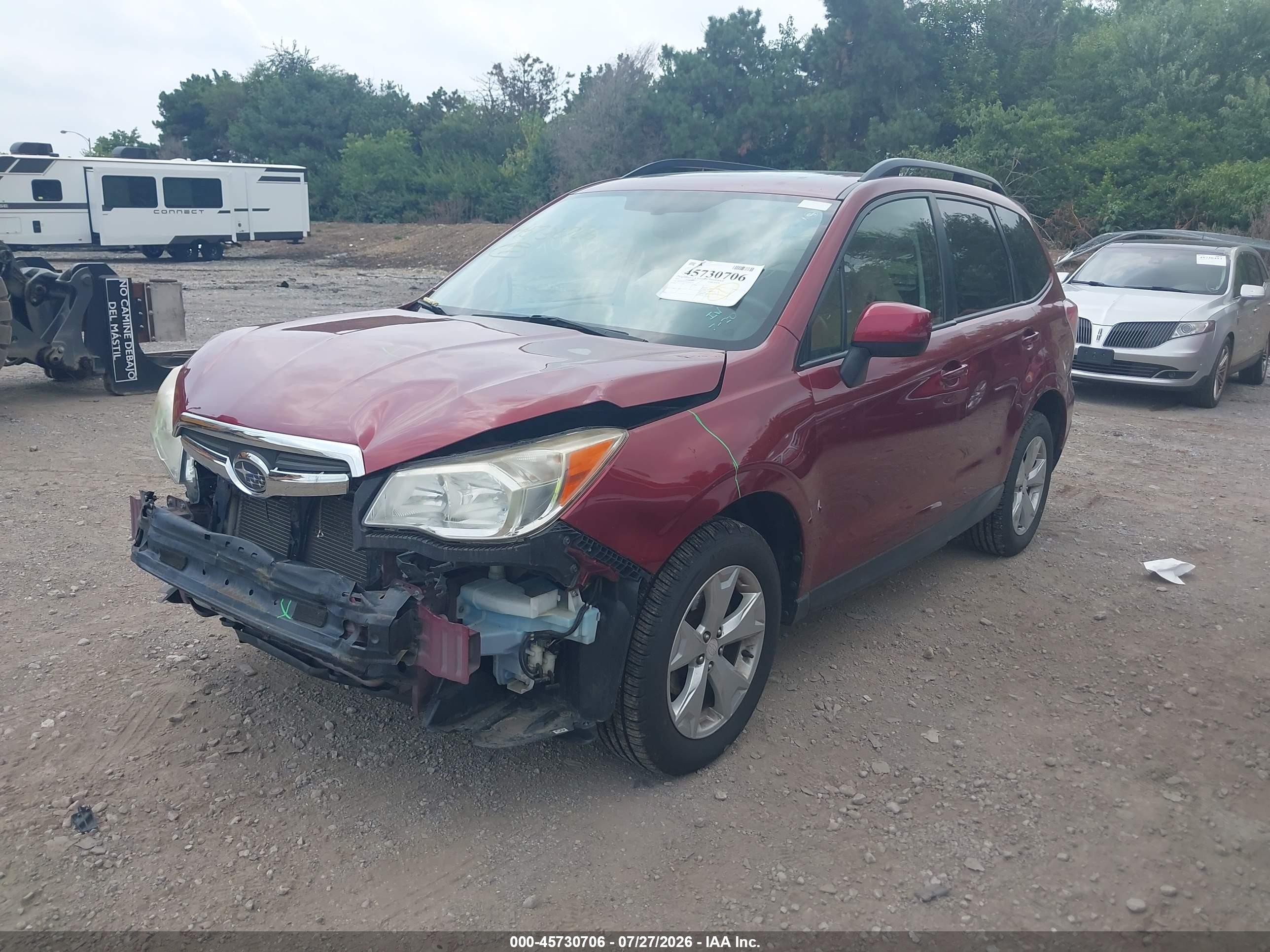 2015 Subaru Forester 2.5i Premium Maroon vin: JF2SJADCXFH556750