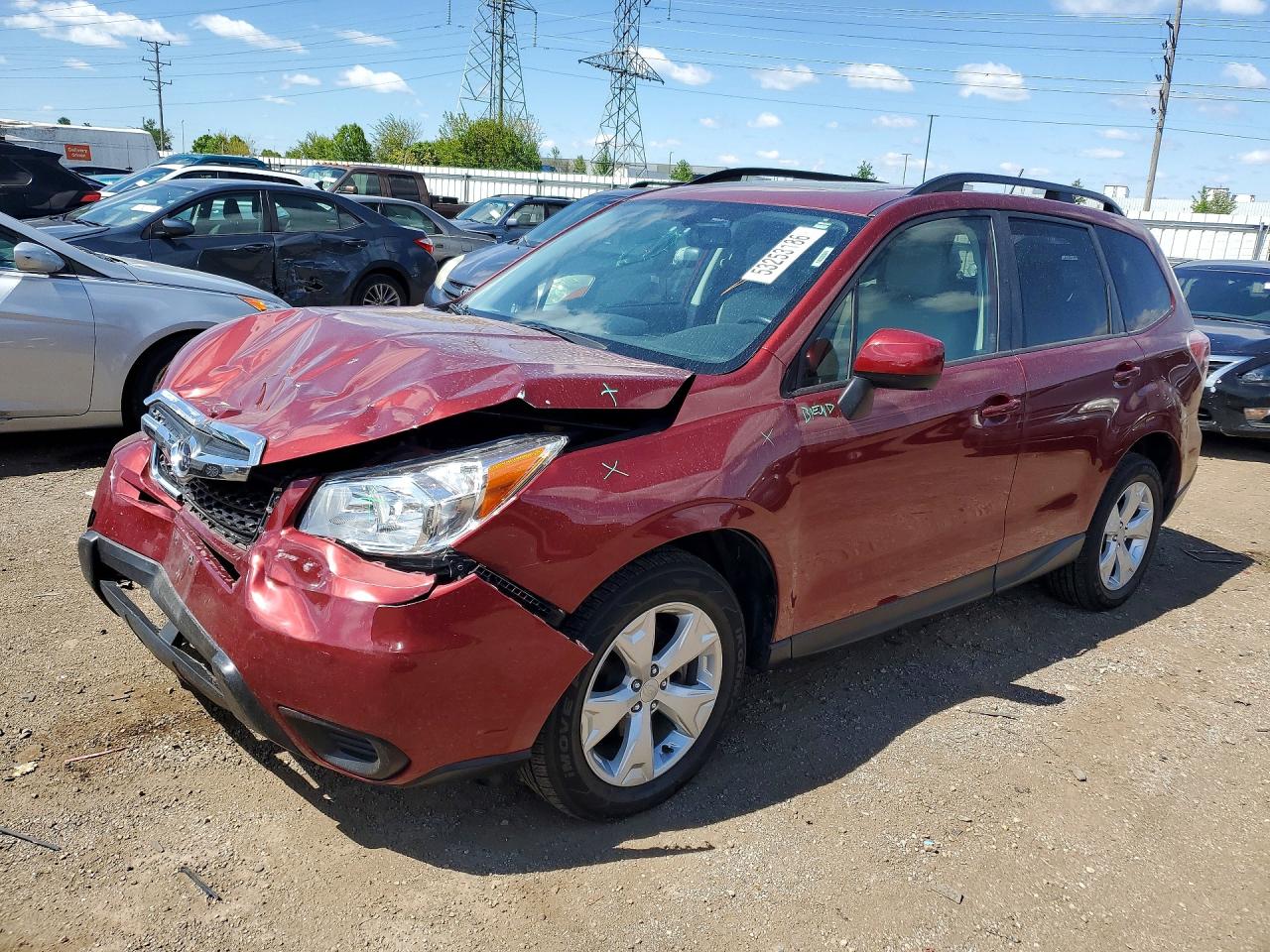 2015 Subaru Forester 2.5i Premium Красный vin: JF2SJADCXFH827645