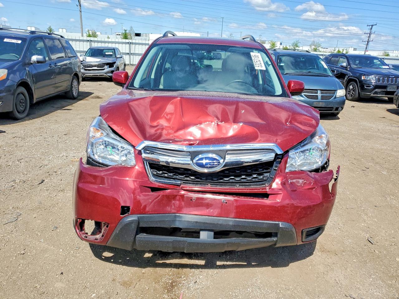 2015 Subaru Forester 2.5i Premium Red vin: JF2SJADCXFH827645