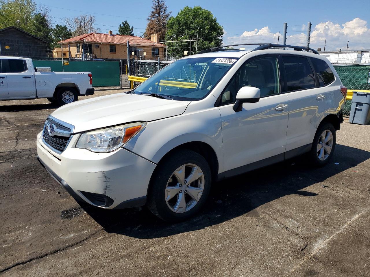 2015 Subaru Forester 2.5i Premium White vin: JF2SJADCXFH836300