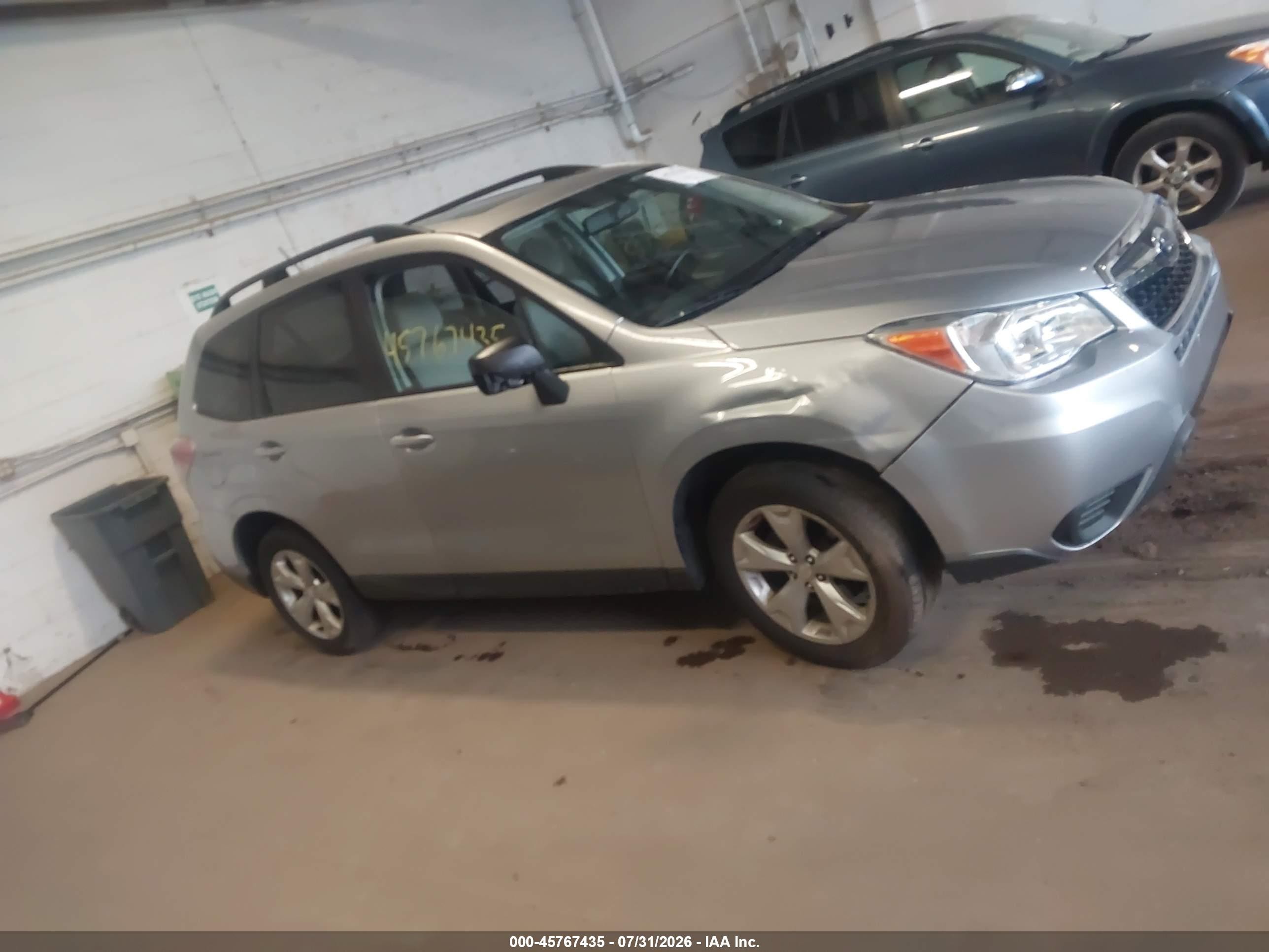 2014 Subaru Forester 2.5i Premium Silver vin: JF2SJAEC0EH404036