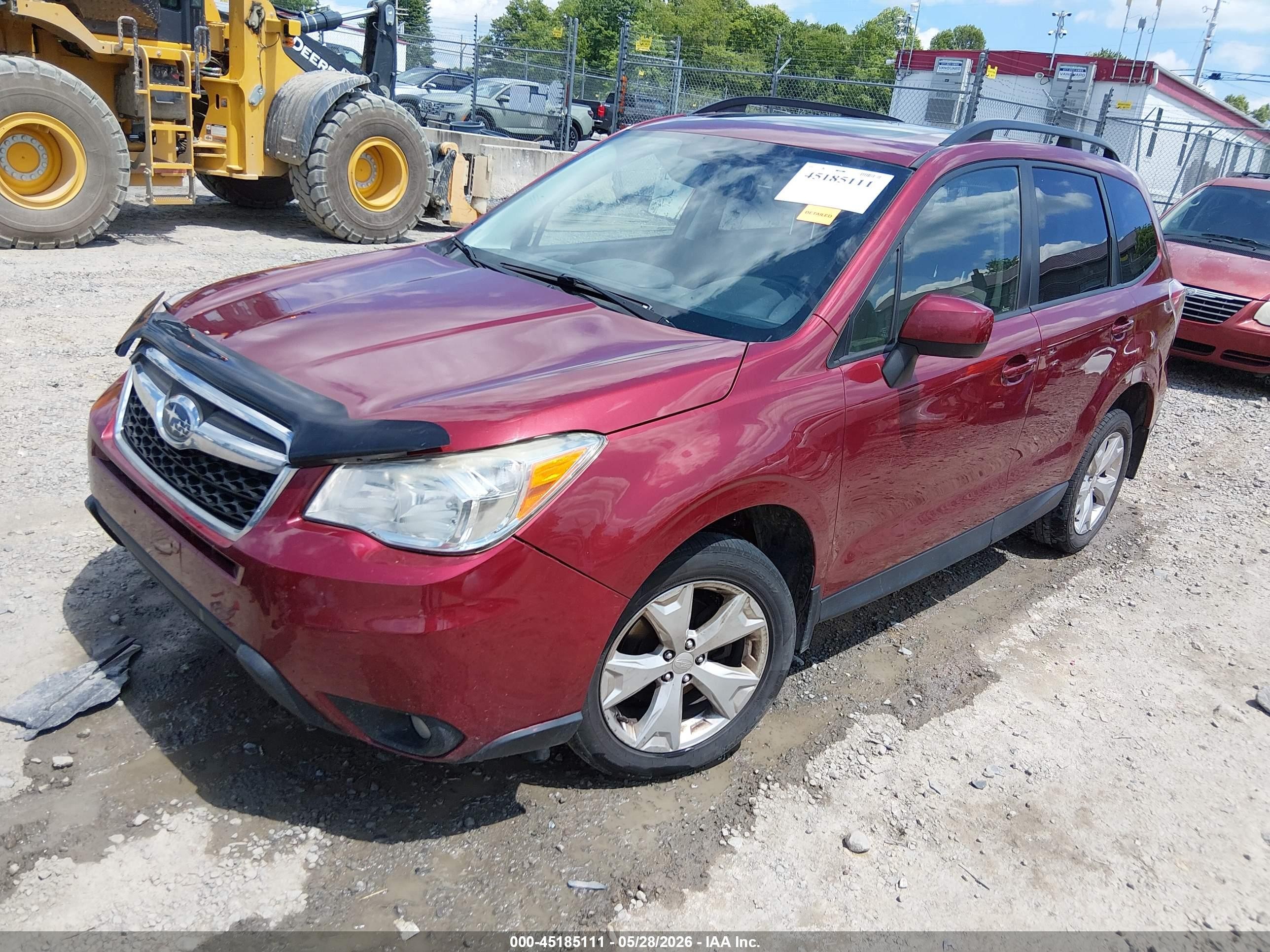 2014 Subaru Forester 2.5i Premium Maroon vin: JF2SJAEC0EH408555