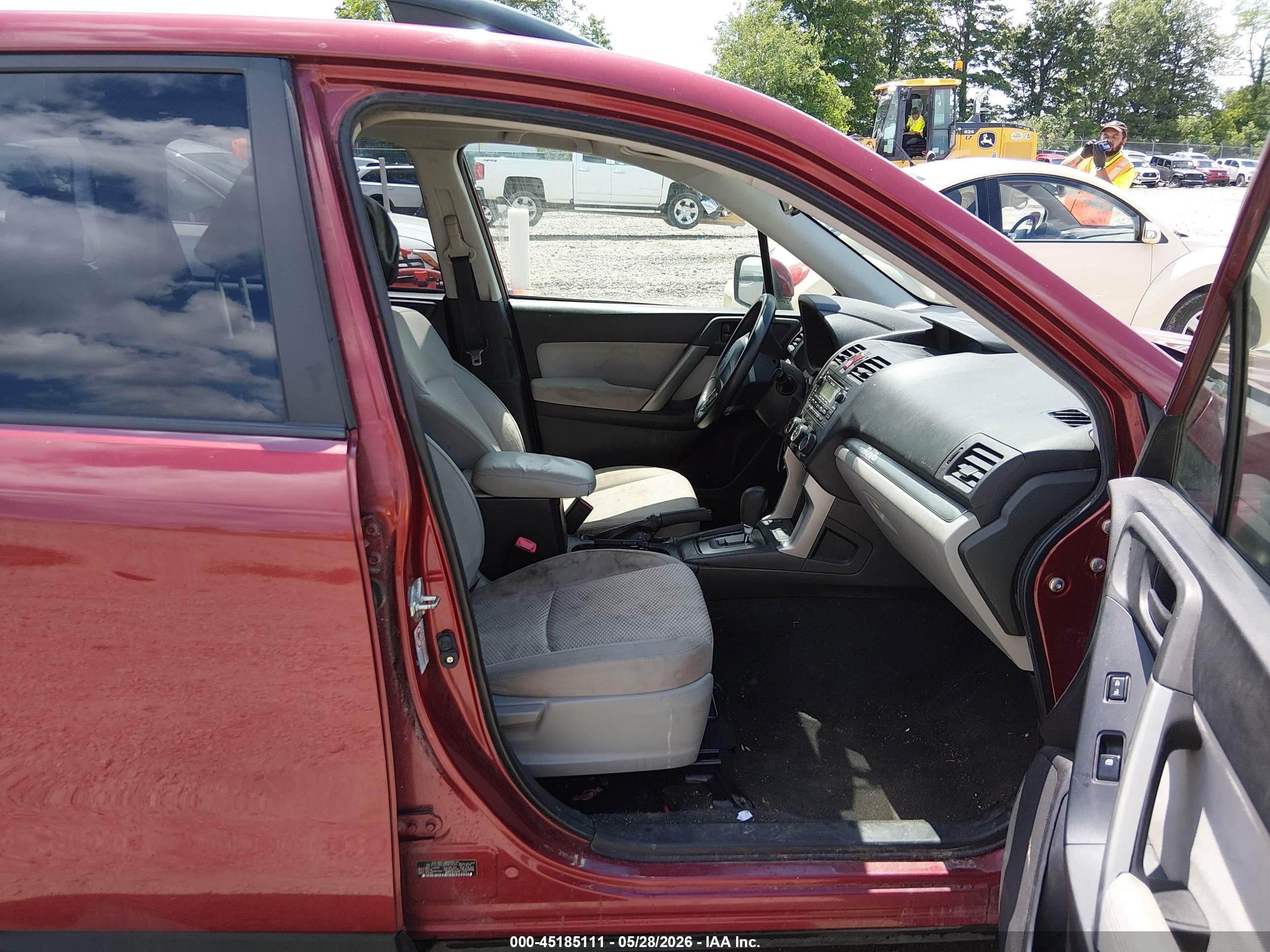 2014 Subaru Forester 2.5i Premium Maroon vin: JF2SJAEC0EH408555