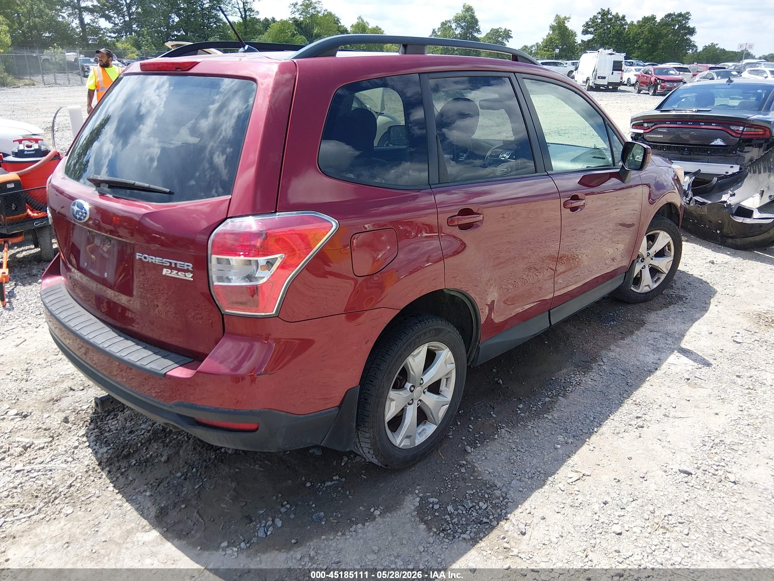 2014 Subaru Forester 2.5i Premium Maroon vin: JF2SJAEC0EH408555
