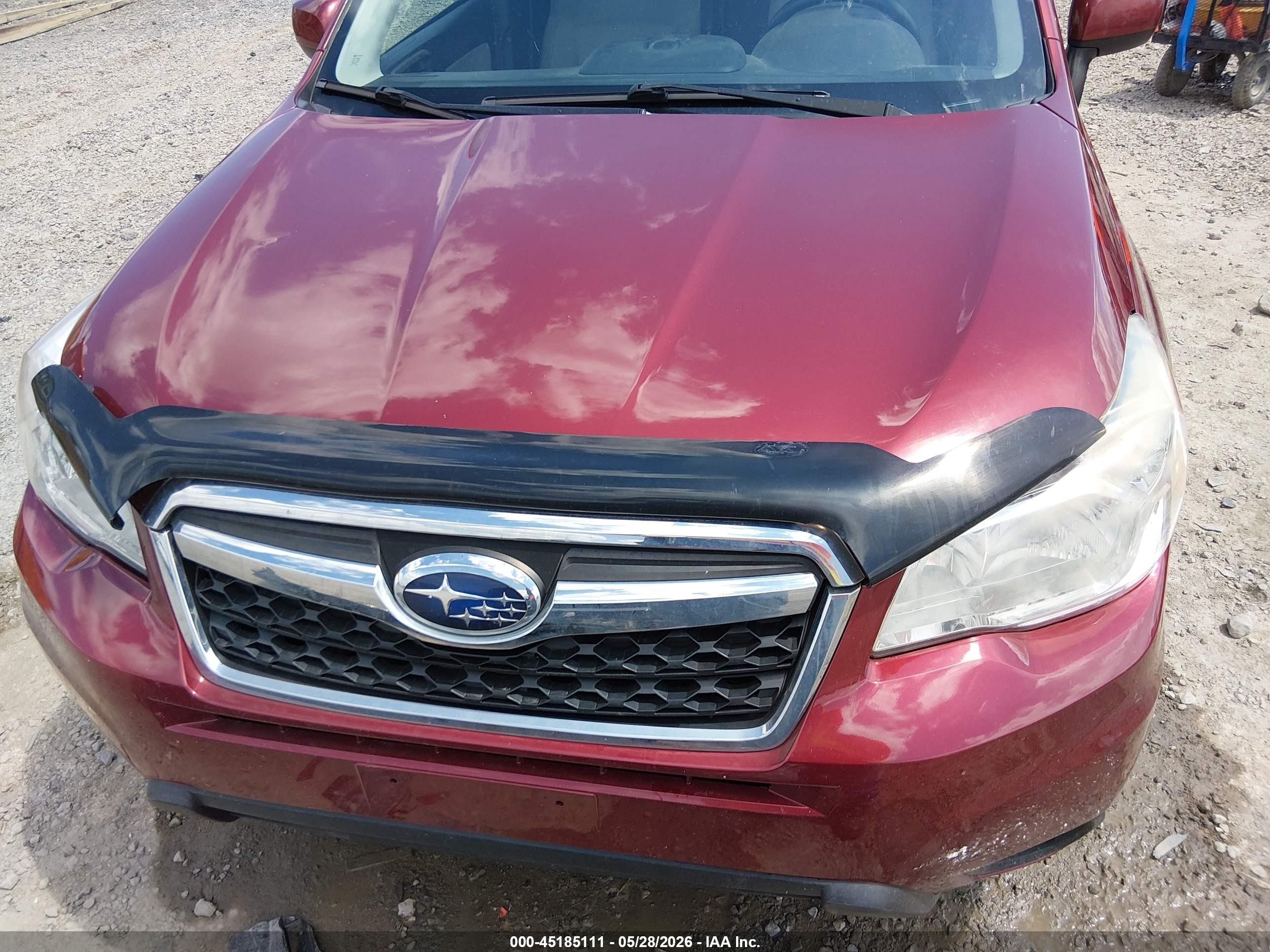 2014 Subaru Forester 2.5i Premium Maroon vin: JF2SJAEC0EH408555