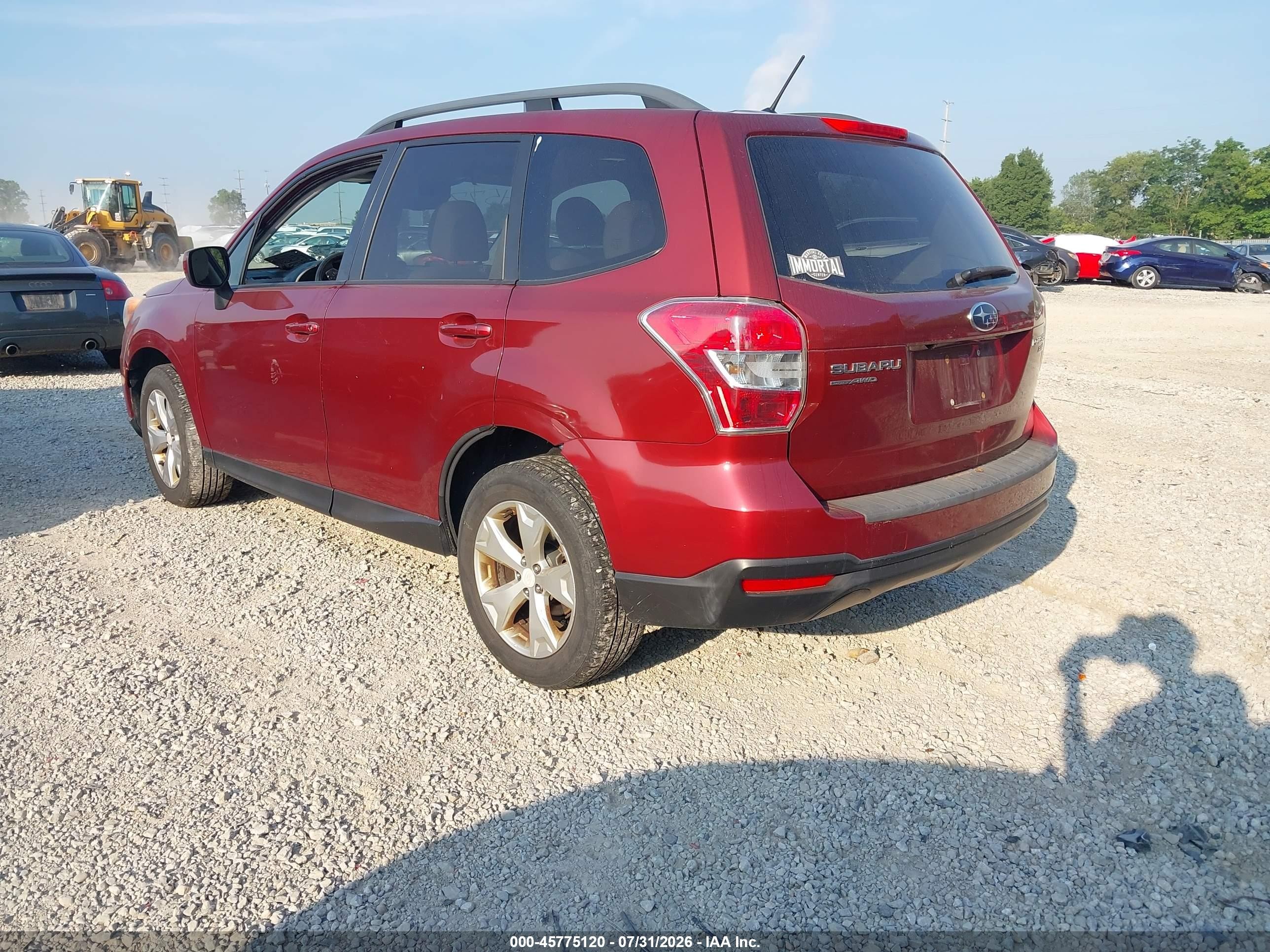 2014 Subaru Forester 2.5i Premium Темно-бордовый vin: JF2SJAEC0EH455620