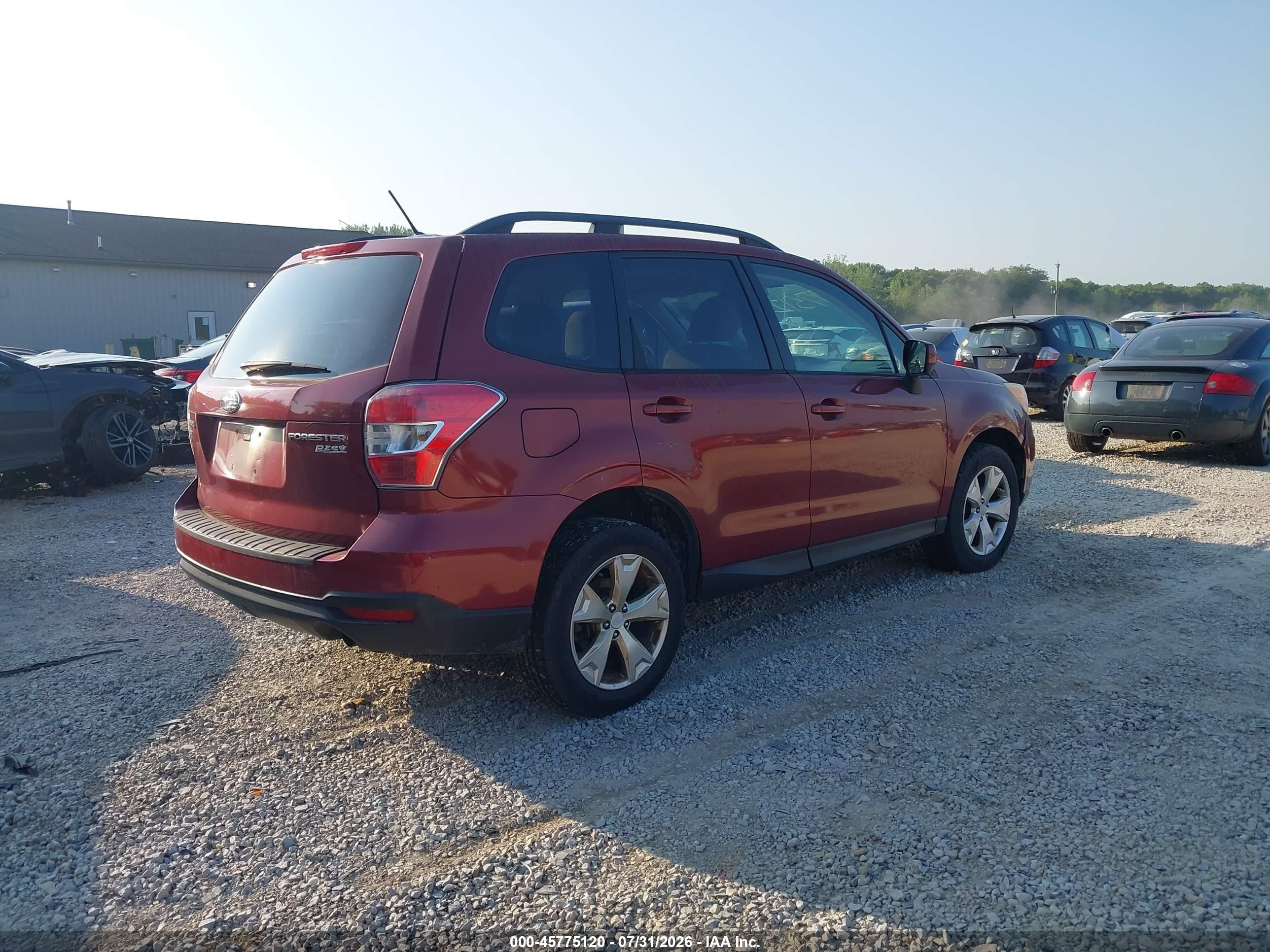 2014 Subaru Forester 2.5i Premium Темно-бордовый vin: JF2SJAEC0EH455620